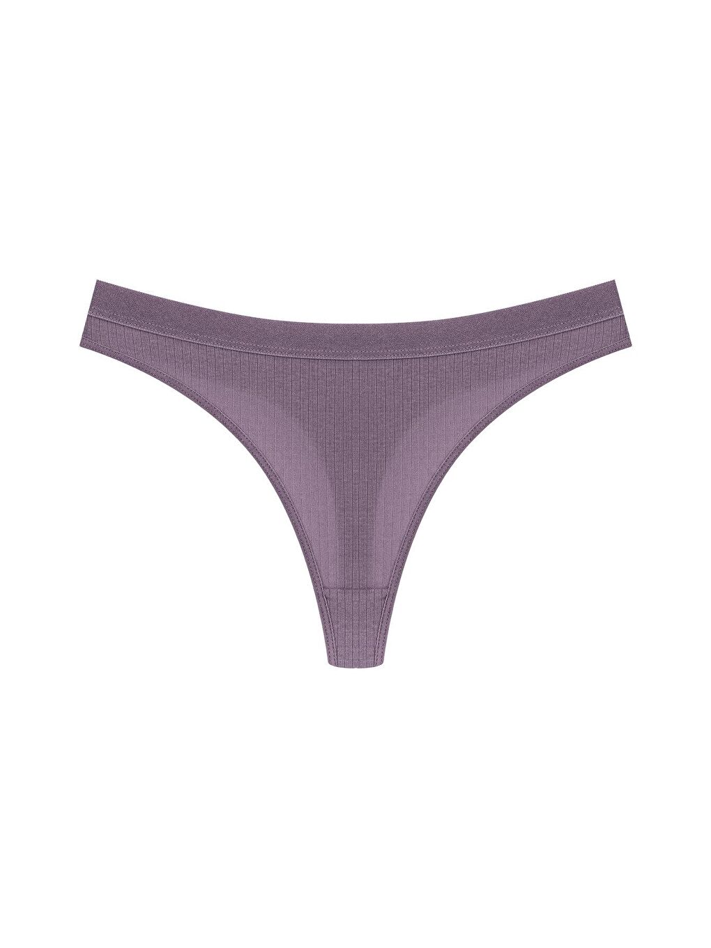 Lacivert Pamuklu Fitilli Dokulu Kadın Tanga Külot 3'lü-1