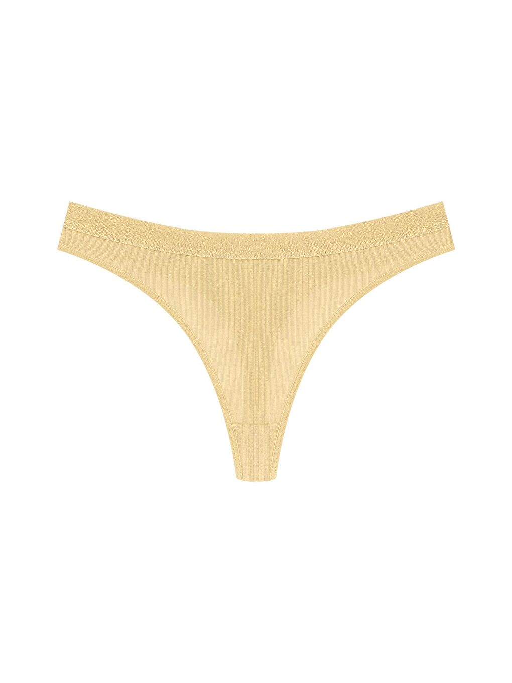 Siyah Pamuklu Fitilli Dokulu Kadın Tanga Külot 3'lü-2