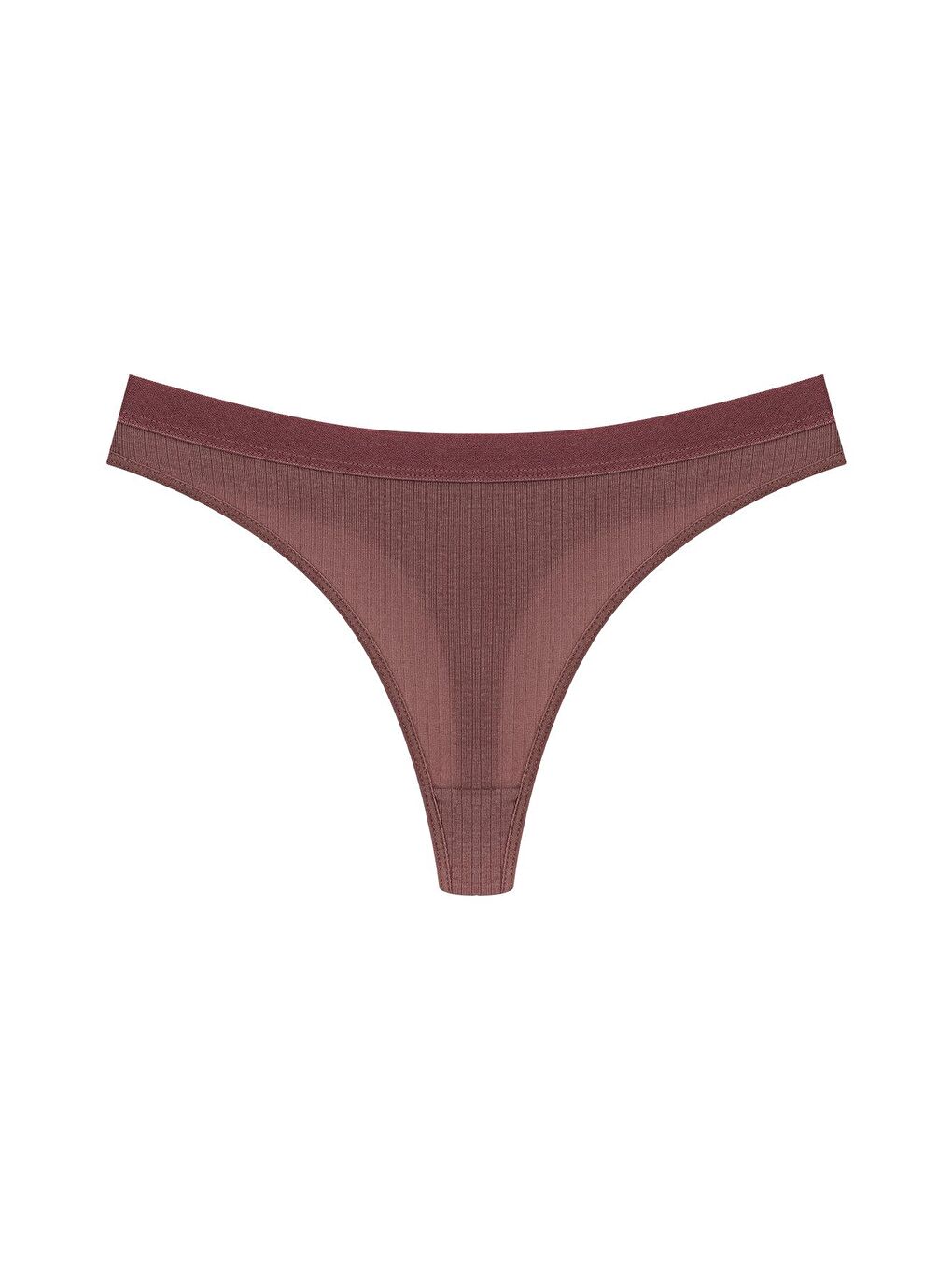 Lacivert Pamuklu Fitilli Dokulu Kadın Tanga Külot 3'lü-3