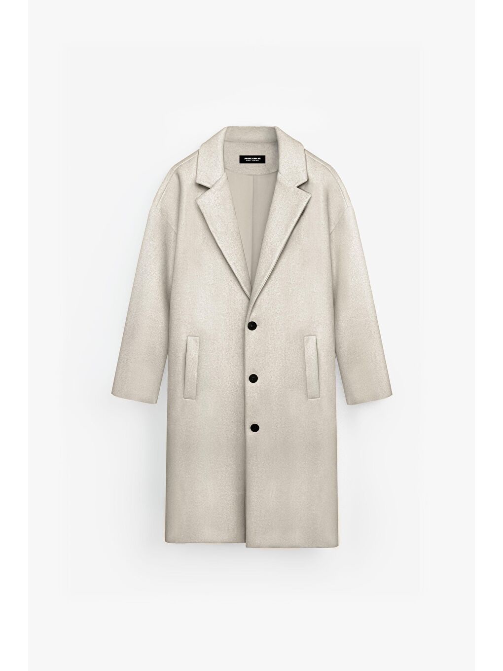 Erkek Oversize Uzun İtalyan Kaşe Kaban Bej-1