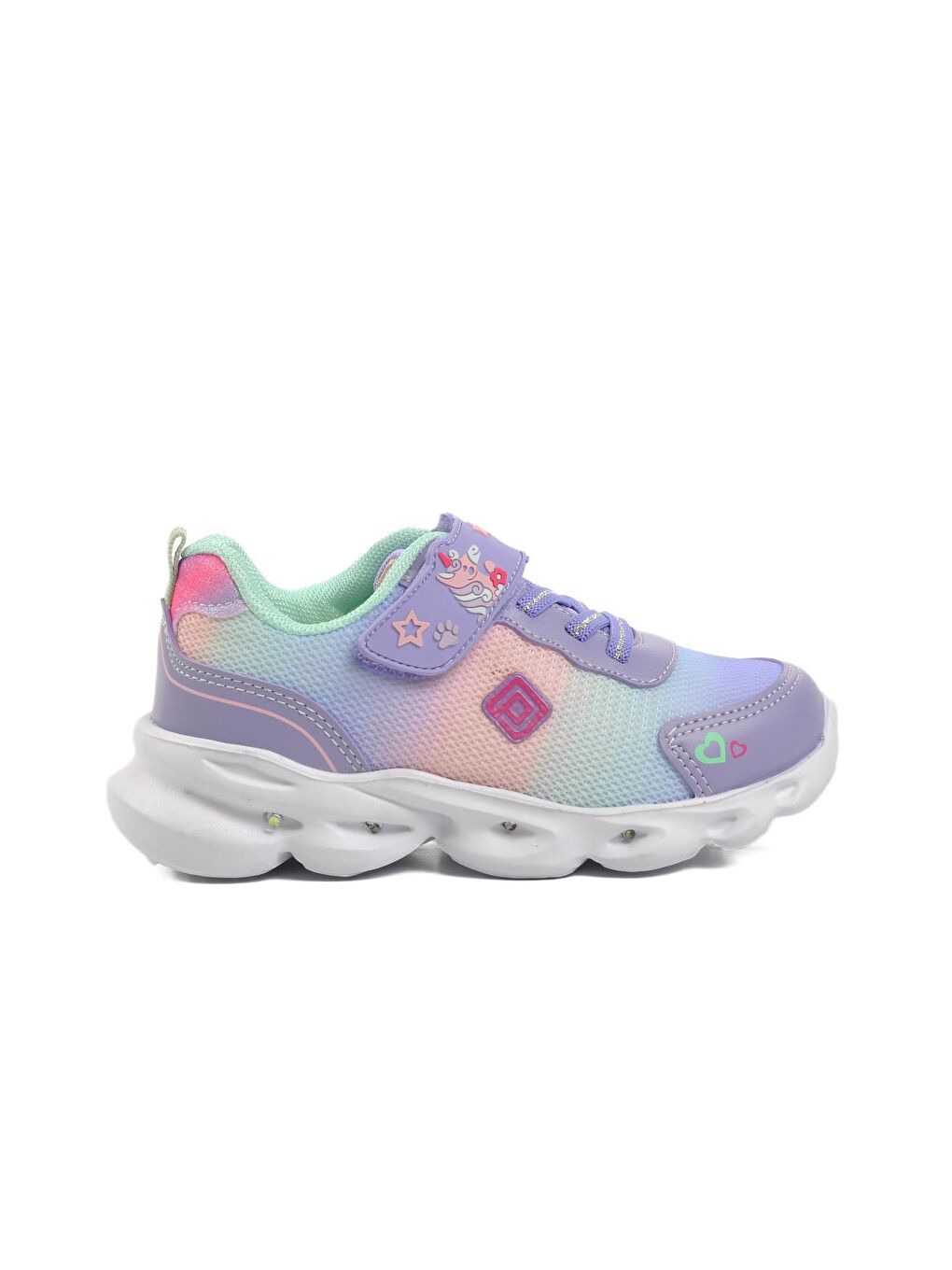 1415-P Lila-Su Yeşili Kız Çocuk Spor Ayakkabı