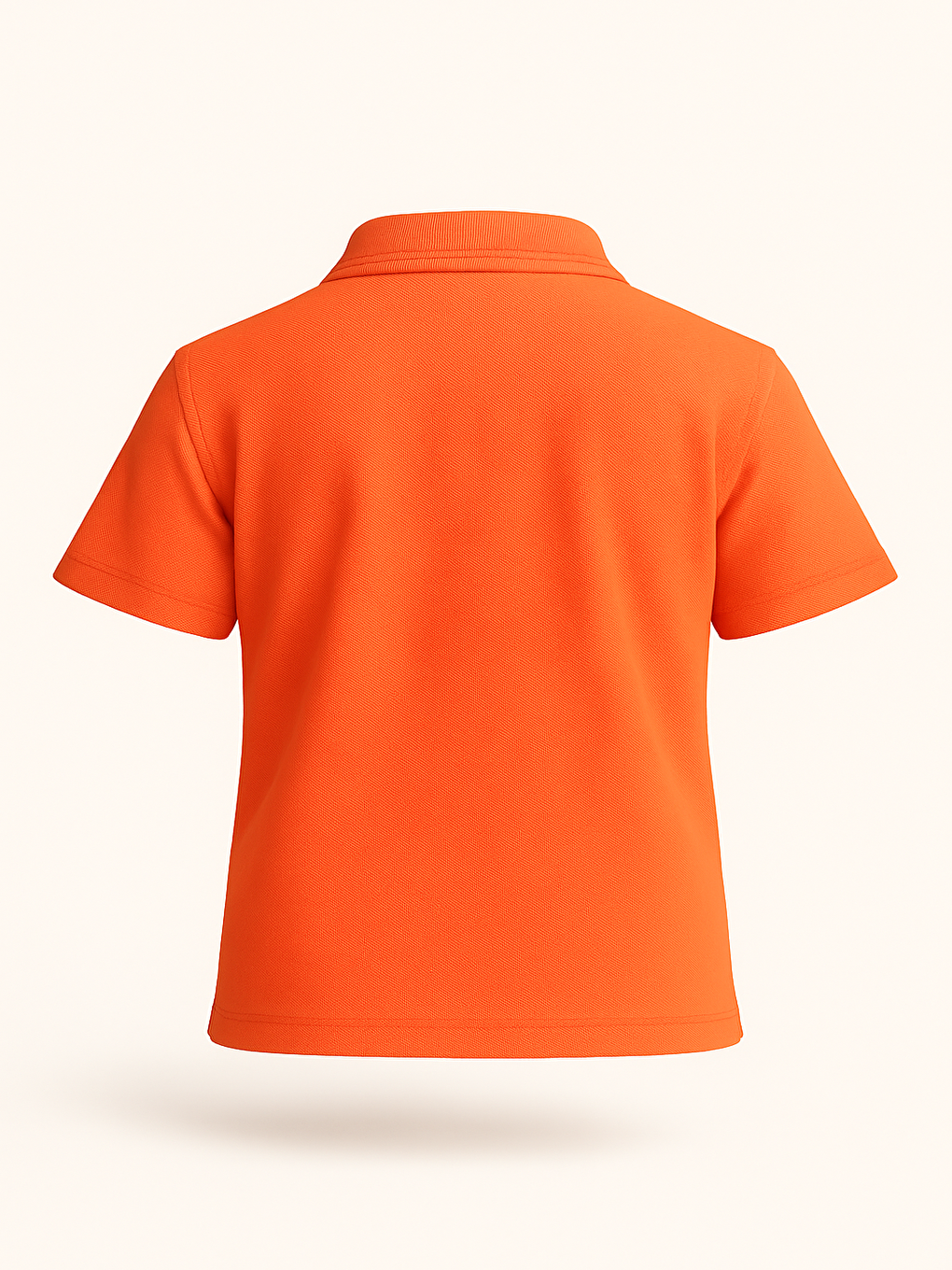 Turuncu Kids Polo Yaka Basic Kısa Kollu Erkek Çocuk Tişört-1