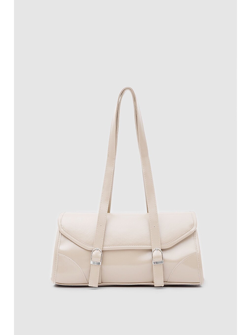 Ekru Lue Vintage Baget Çanta Krem