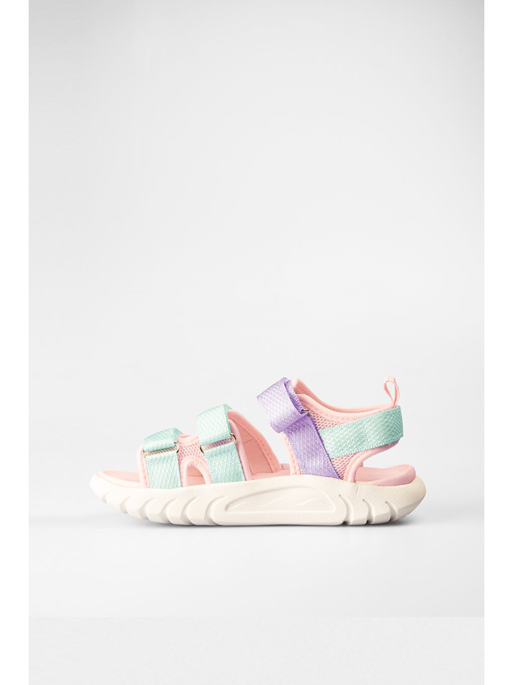 Pembe Cube Hafif Kız Okul Öncesi Pudra Sandalet-4