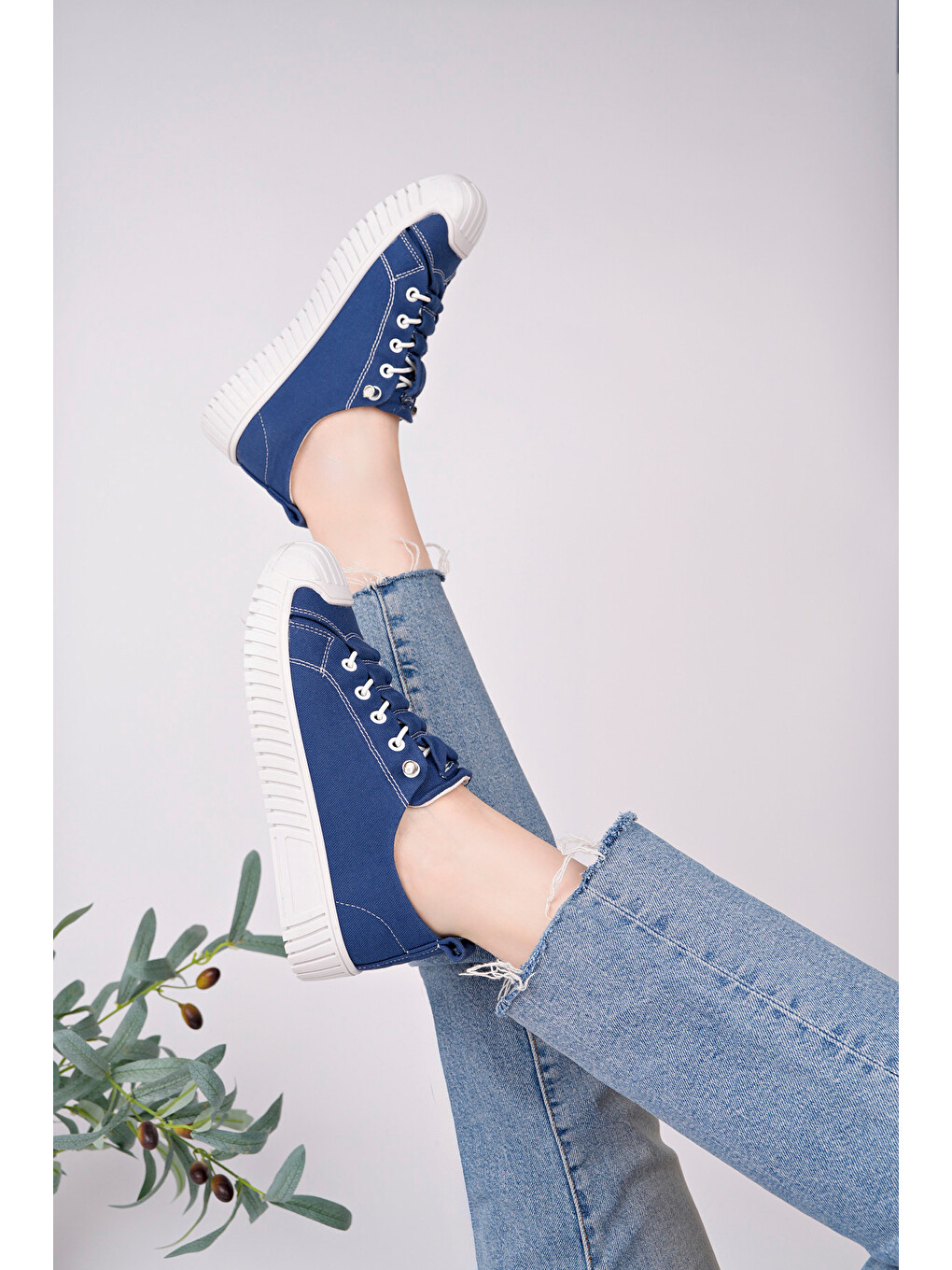 Mavi Kadın Sneaker Günlük Ayakkabı-2