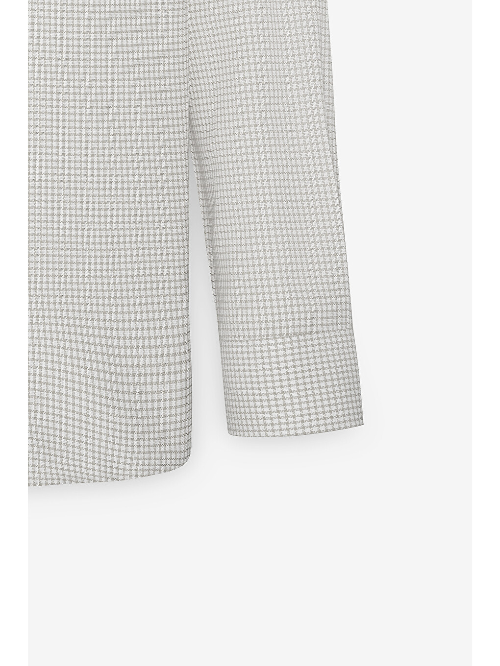 Erkek Beyaz-bej Kolay Ütülenebilir Slim Fit Dar Kesim Düğme Yaka Gofre Desenli Gömlek-7
