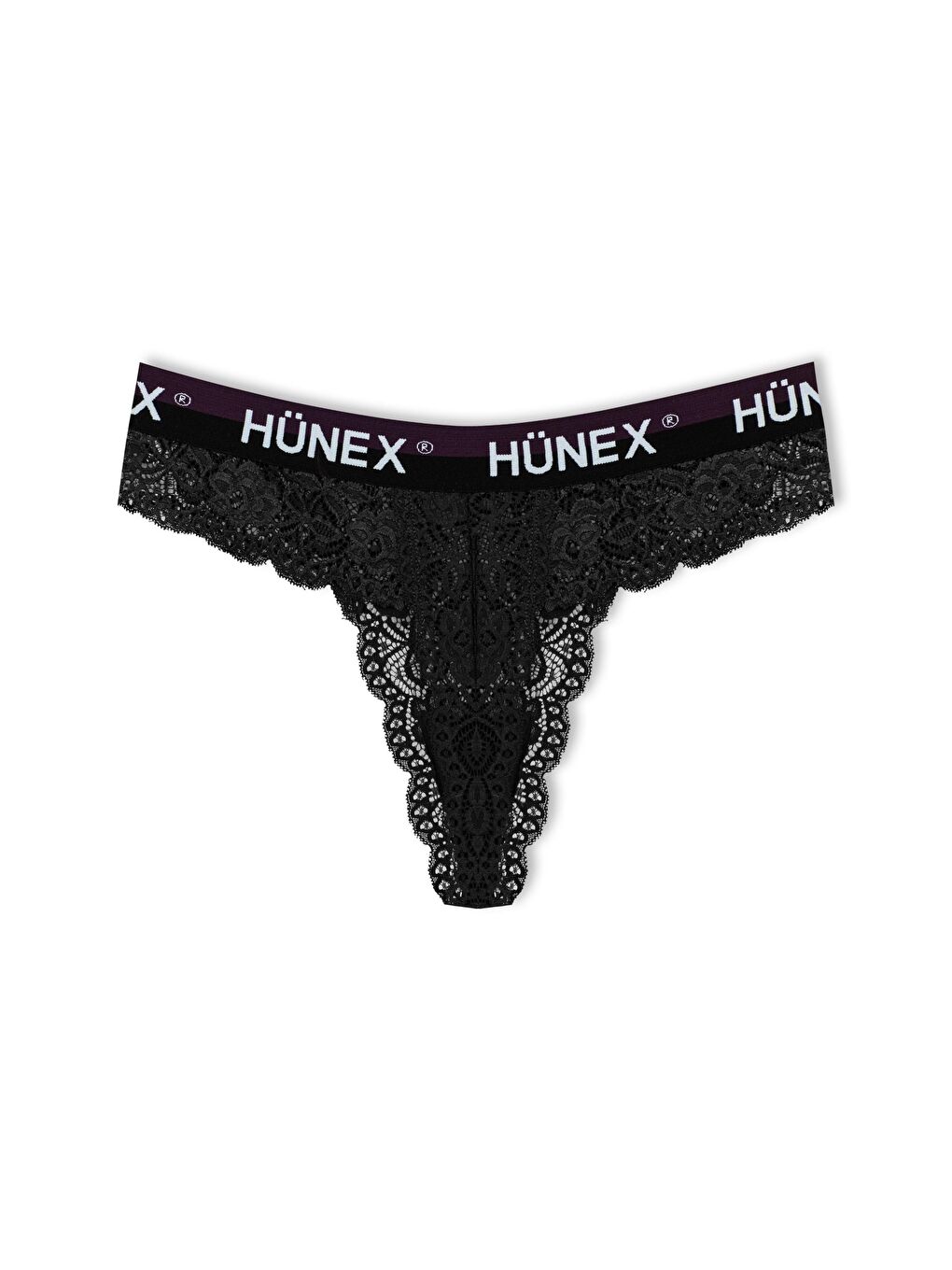 Kırmızı Dantelli Yazılı Lastik Tanga Kadın Külot 3'Lü-4