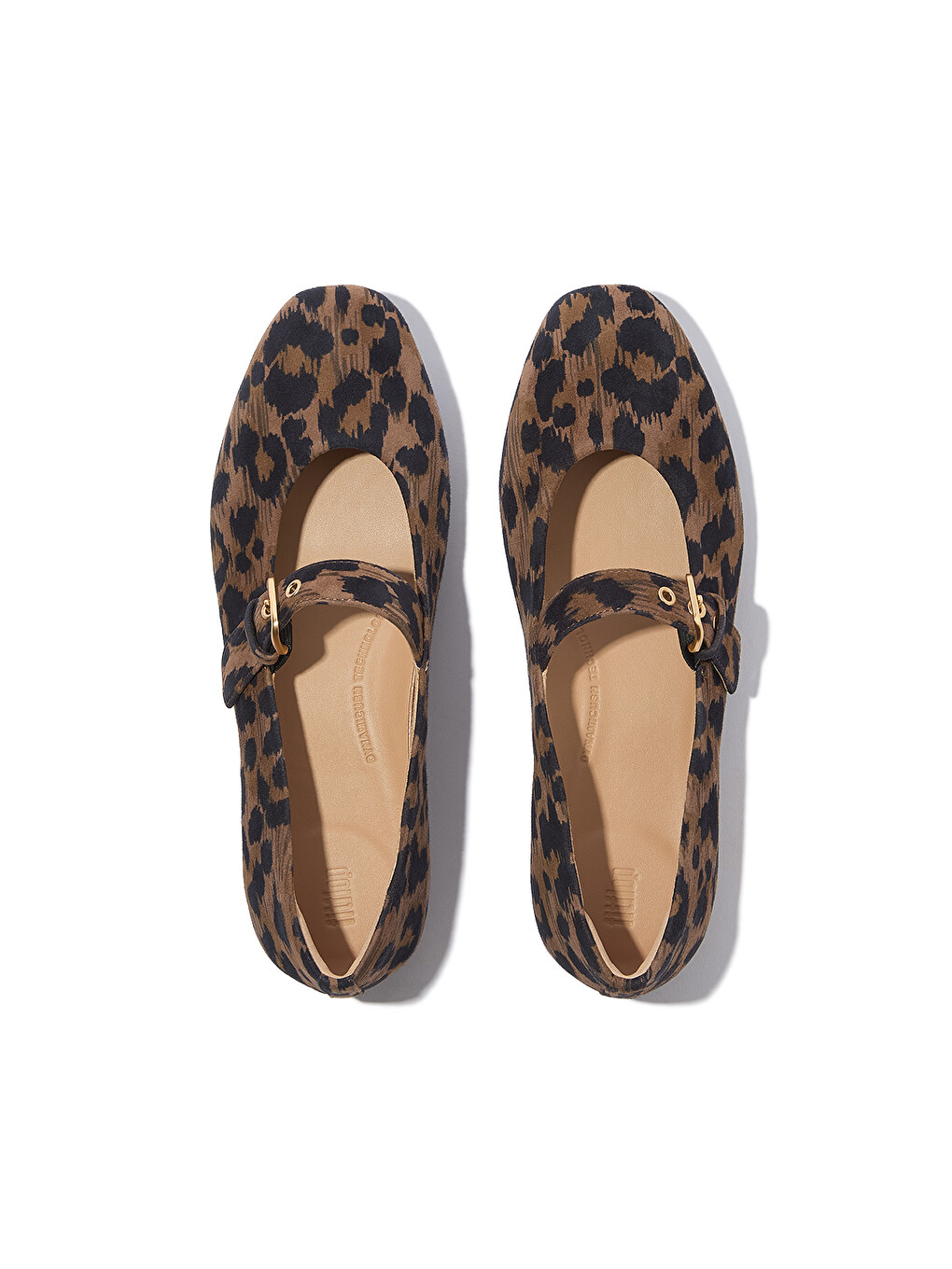 Kahverengi Kadın Babet E3L-D20 DELICATO LEOPARD SUEDE Chocolate Mix-3