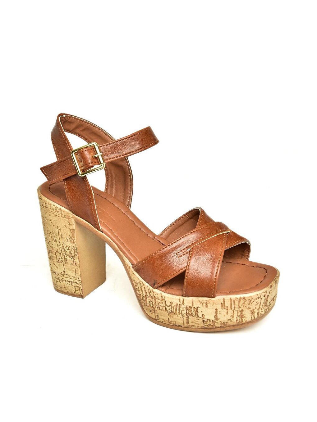 Kahverengi U9962515 Taba Kadın Topuklu Ayakkabı-1