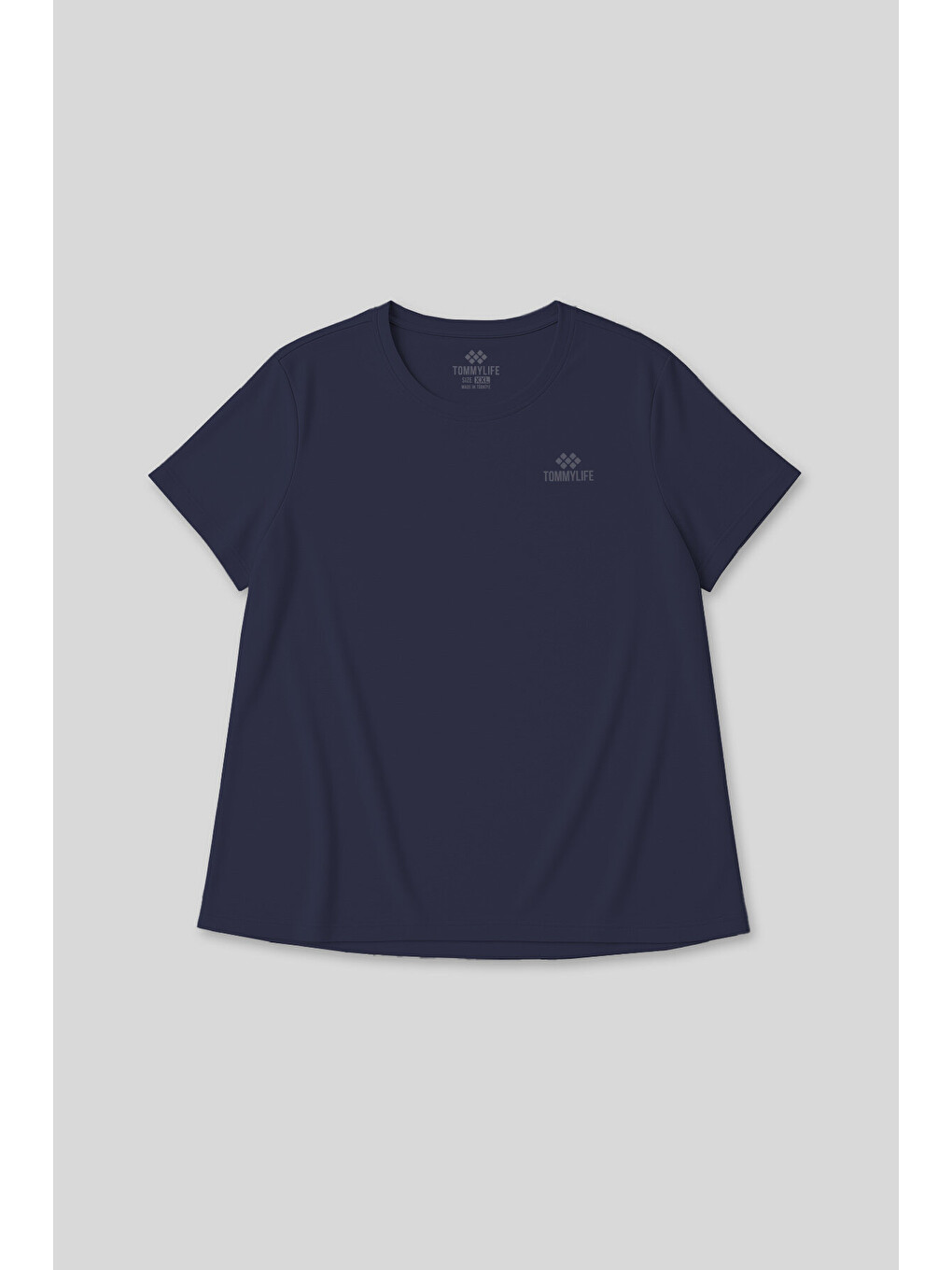 Rahat Form 3lü Paket Siyah-indigo-koyu Gri Battal Kadın T-shirt - 97308-4