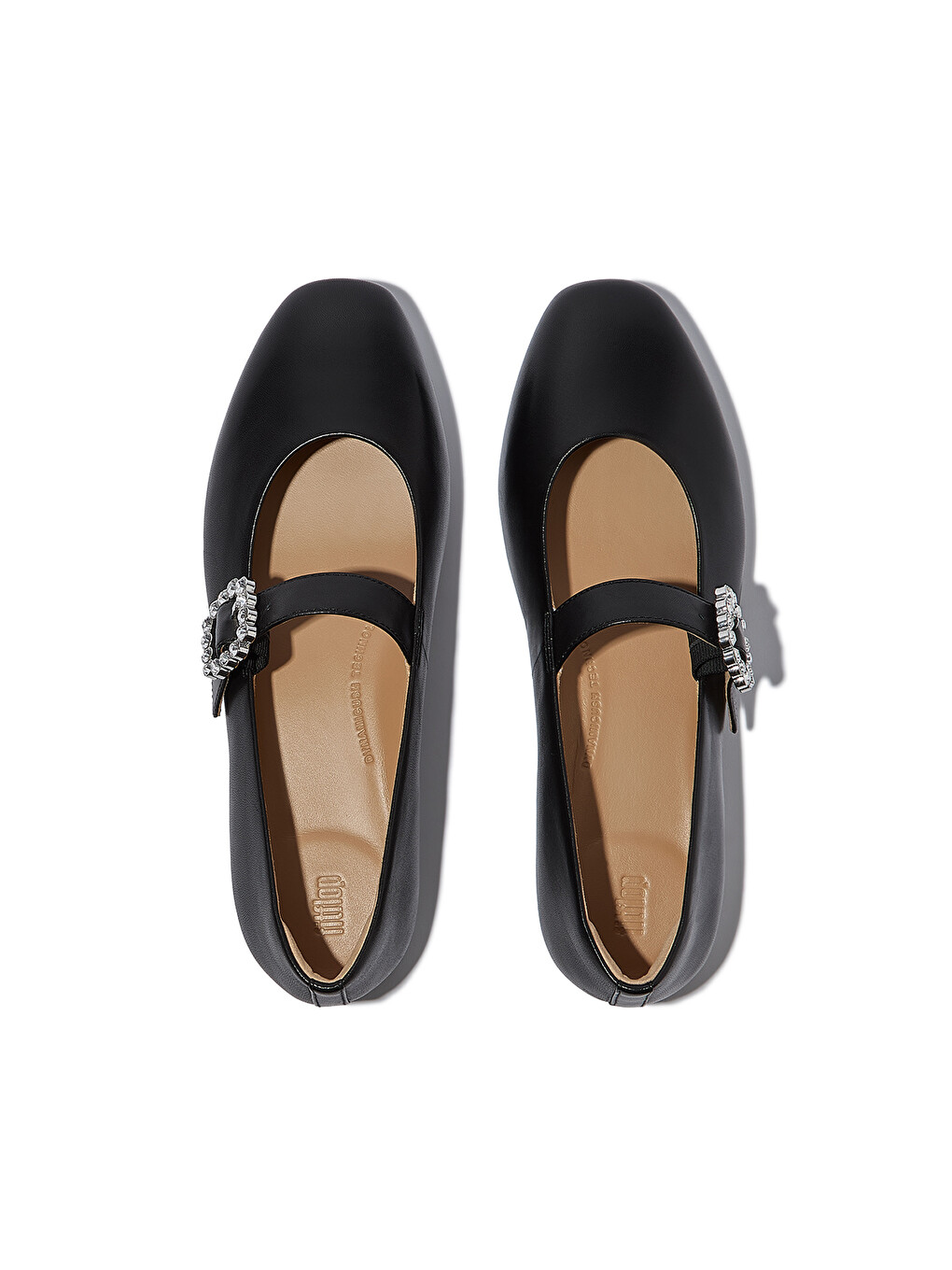Siyah Kadın Babet E3J-B41/001 DELICATO CRYSTAL-BUCKLE LEATHER-3