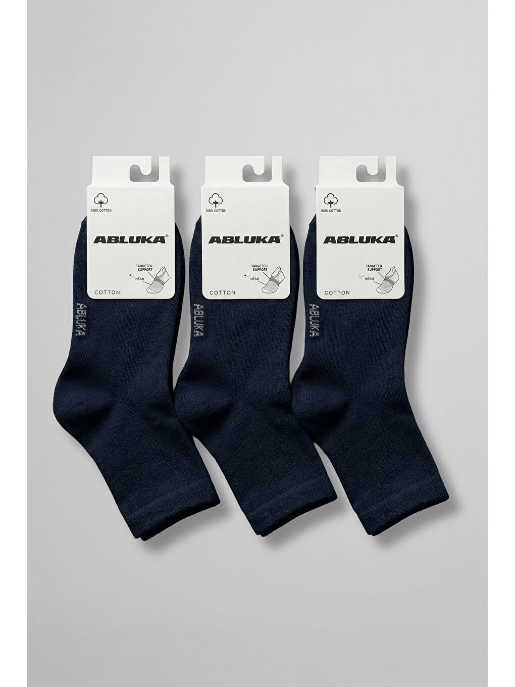 Erkek 3'Lü Pamuklu Soket Çorap Lacivert