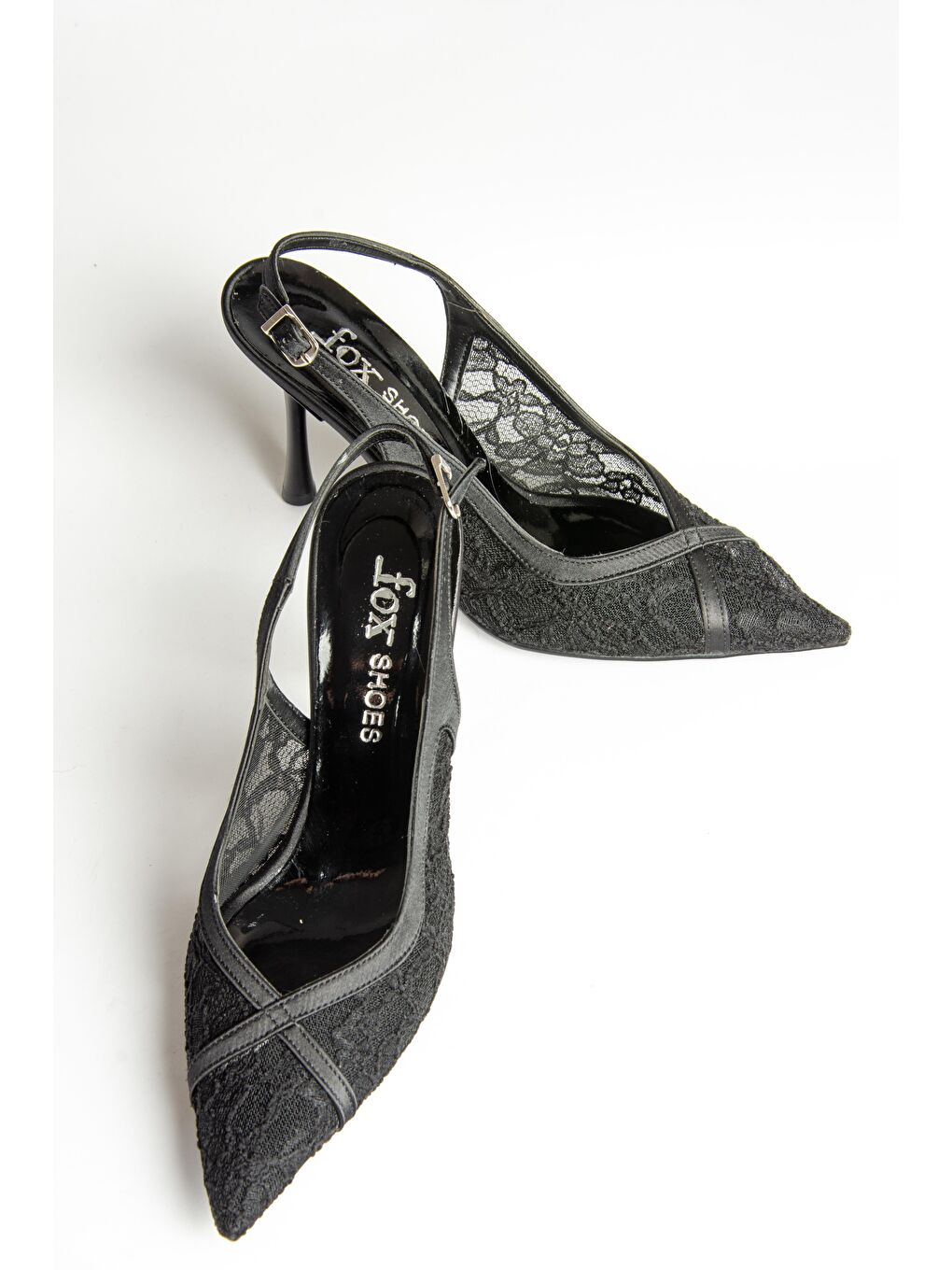 U2462290 Siyah Kadın Topuklu Ayakkabı-2