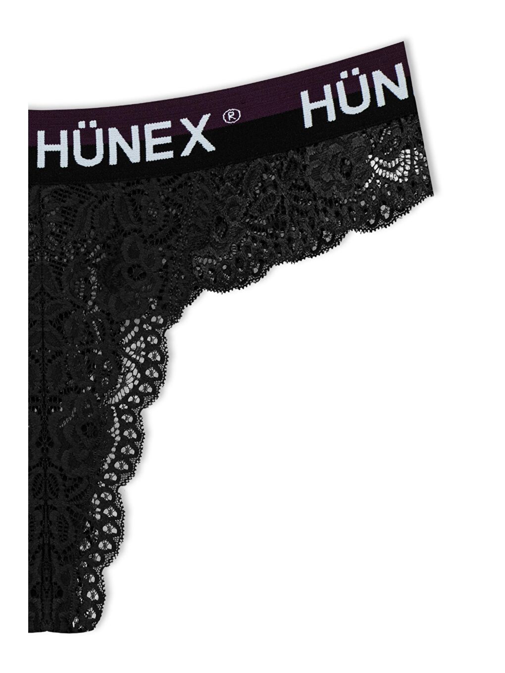 Kırmızı Dantelli Yazılı Lastik Tanga Kadın Külot 3'Lü-7