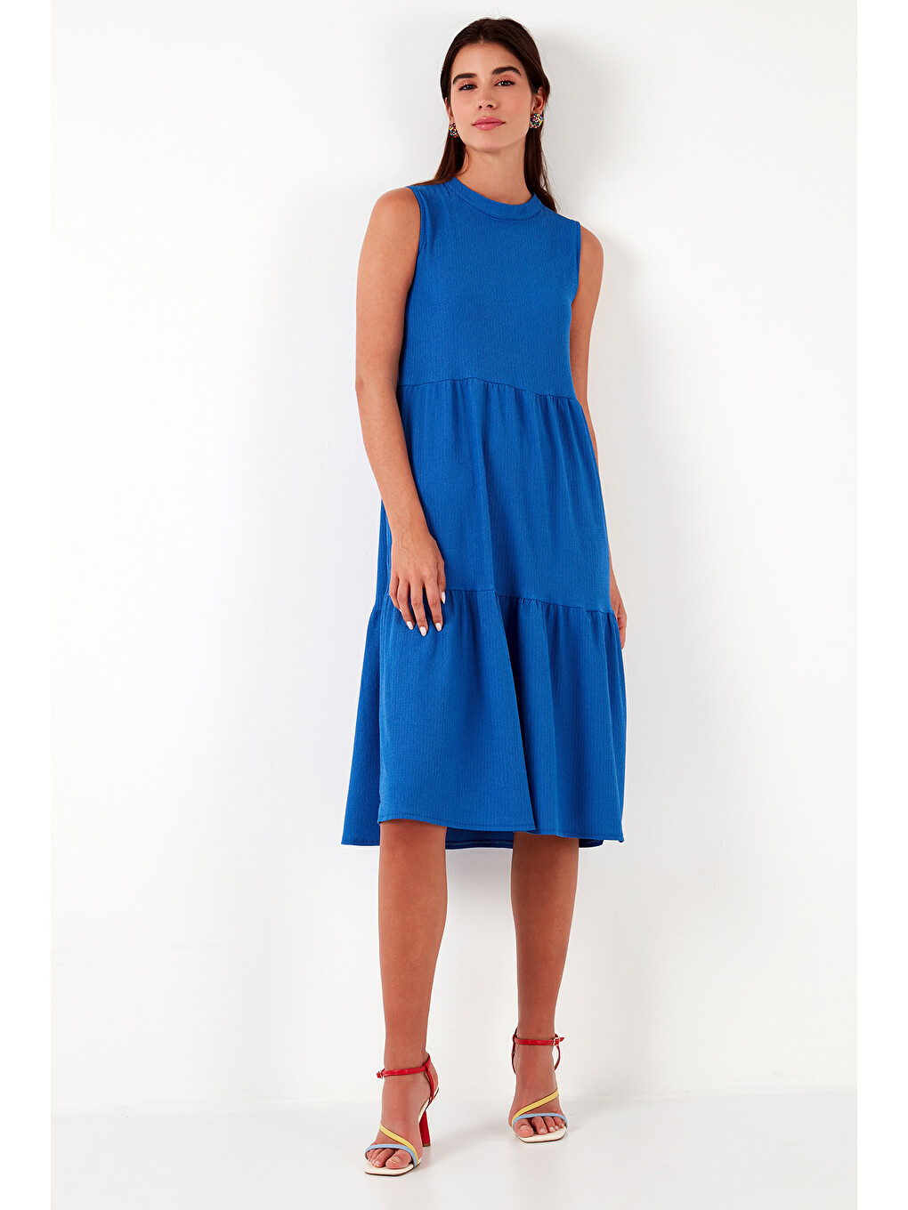 Mavi Regular Fit Kolsuz Midi Kadın Elbise 5869008-4