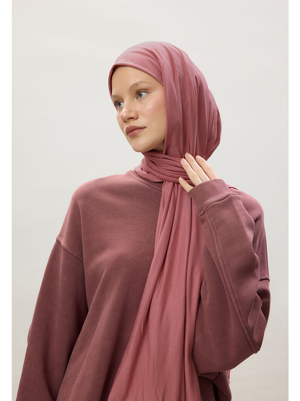 Pembe Penye Şal Gül Yaprağı-3