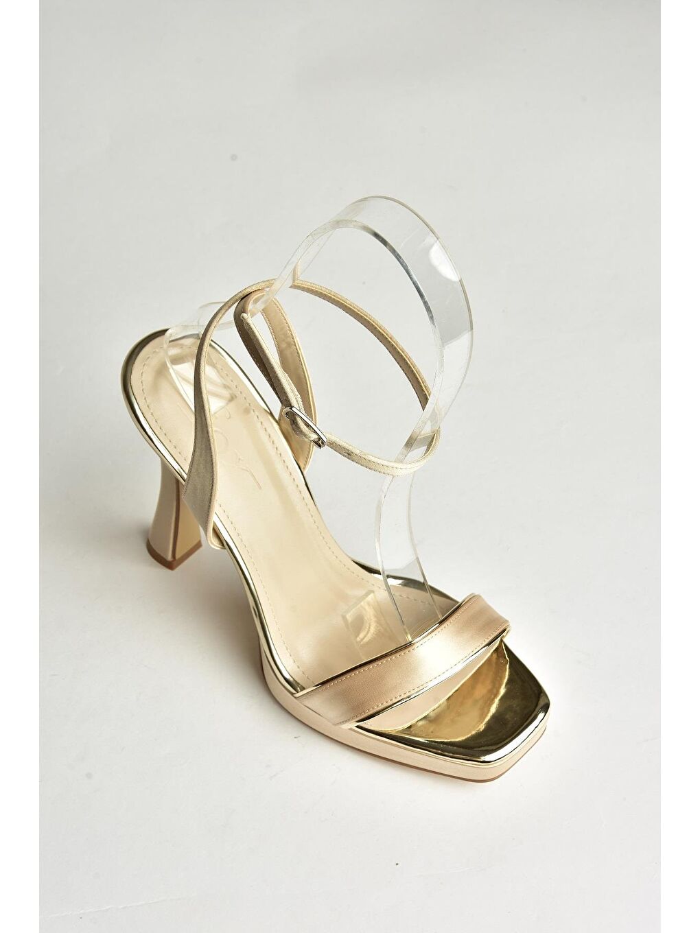 Sarı U5699181 Altın Kadın Topuklu Ayakkabı-2