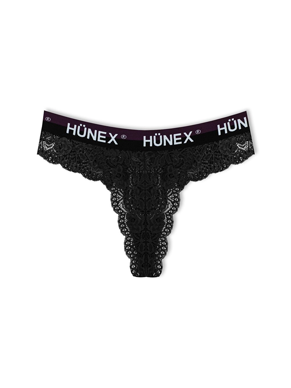 Lacivert Dantelli Yazılı Lastik Tanga Kadın Külot 3'Lü-1