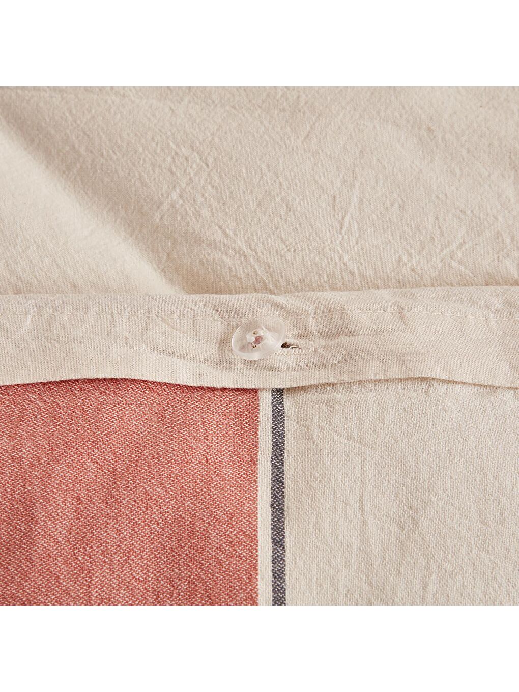 Ekru %100 Pamuk Casablanca Süper King Nevresim Takımı-3