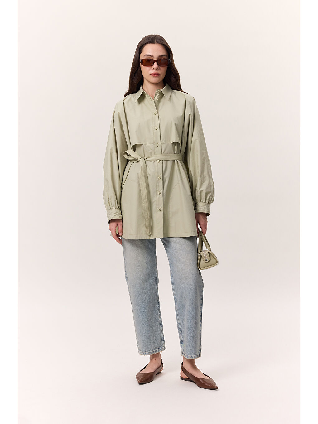 Trenç Tasarım Gömlek Çağla Yeşili-1
