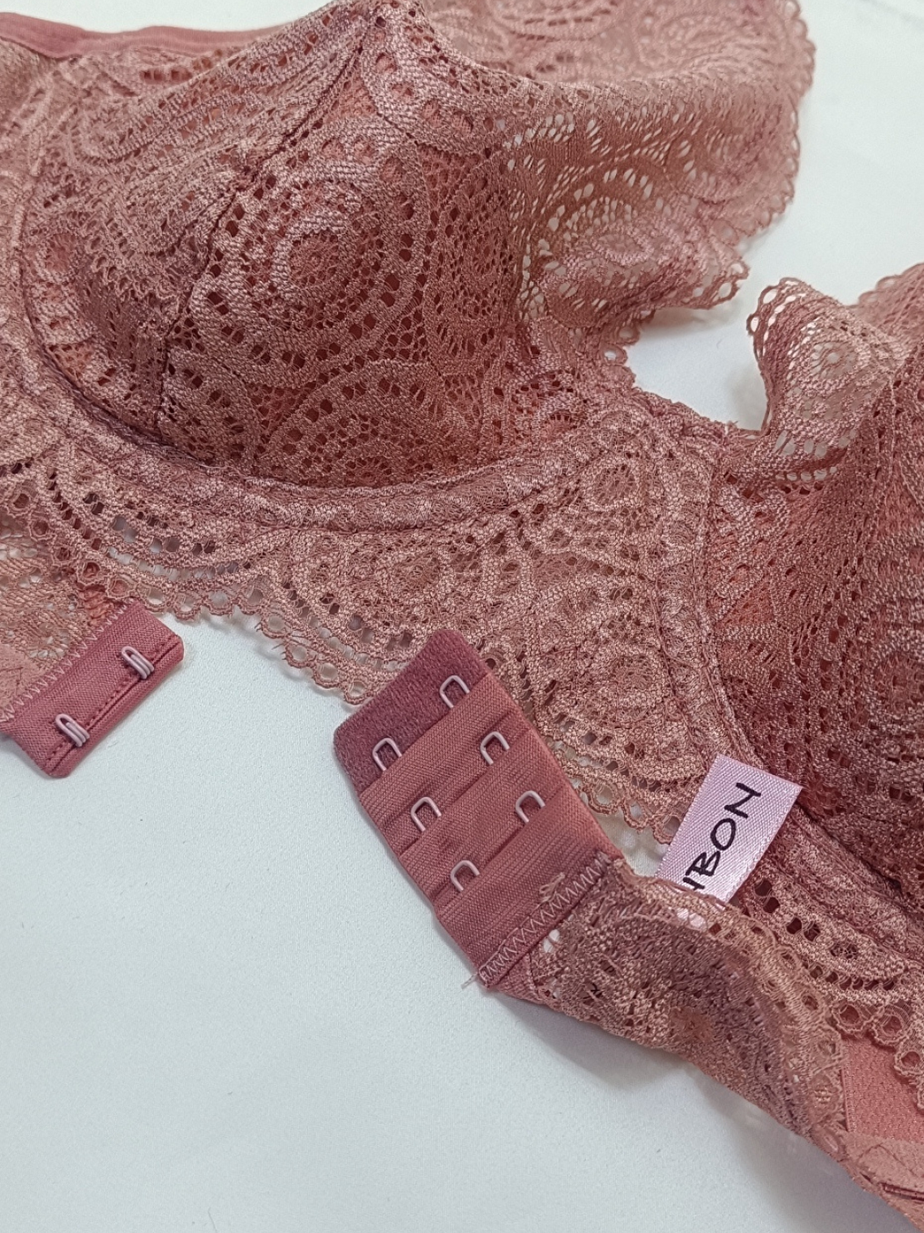 Pembe Kadın Dantelli Toparlayacı Gül Kurusu Renk Sütyen Bb2025-1