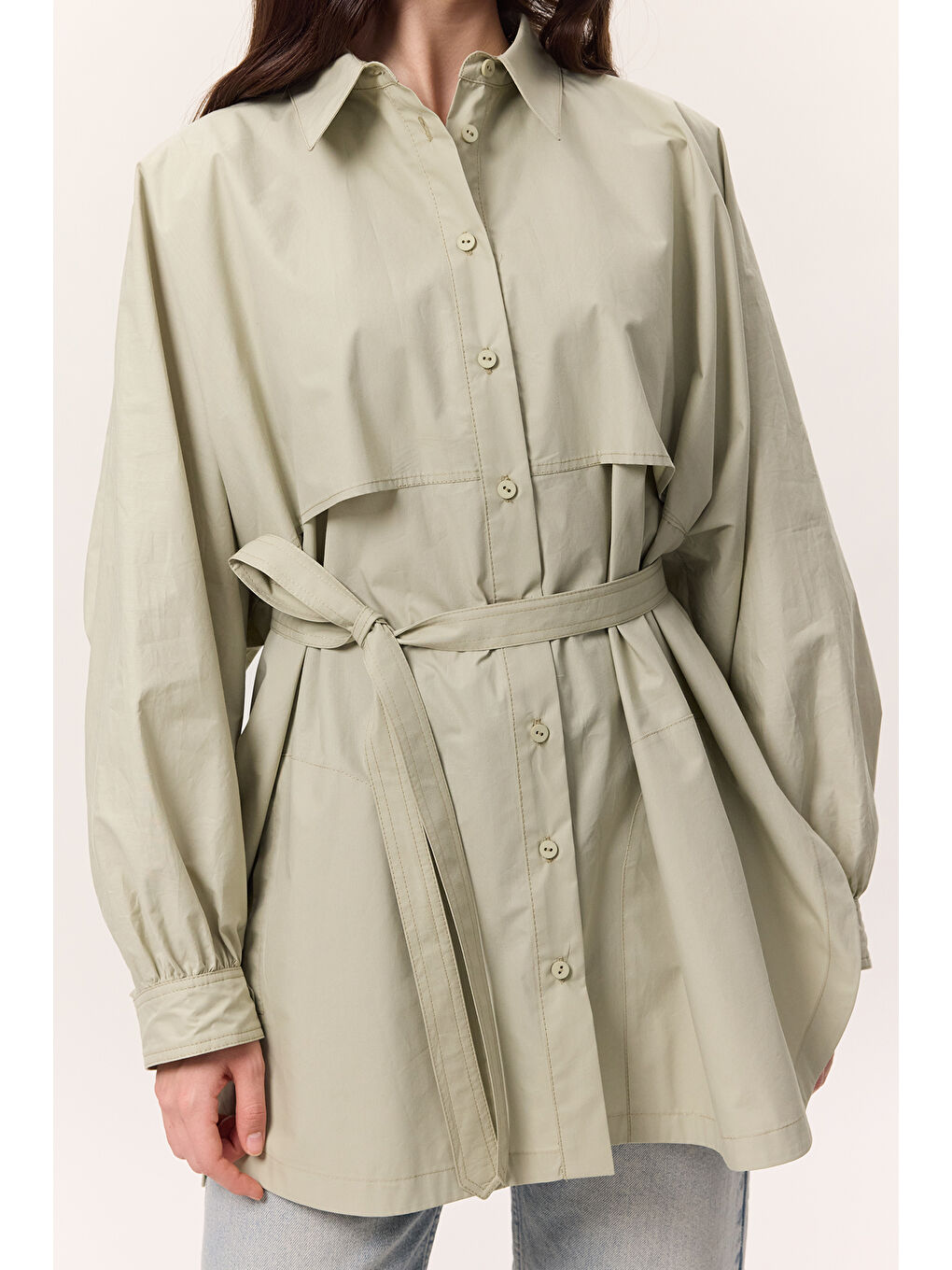 Trenç Tasarım Gömlek Çağla Yeşili-3