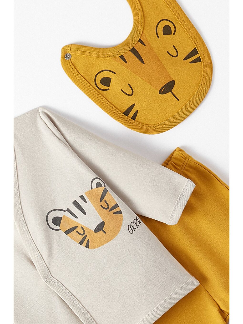 Bej Bebek Hayvan Baskılı 5 Parça Set-2