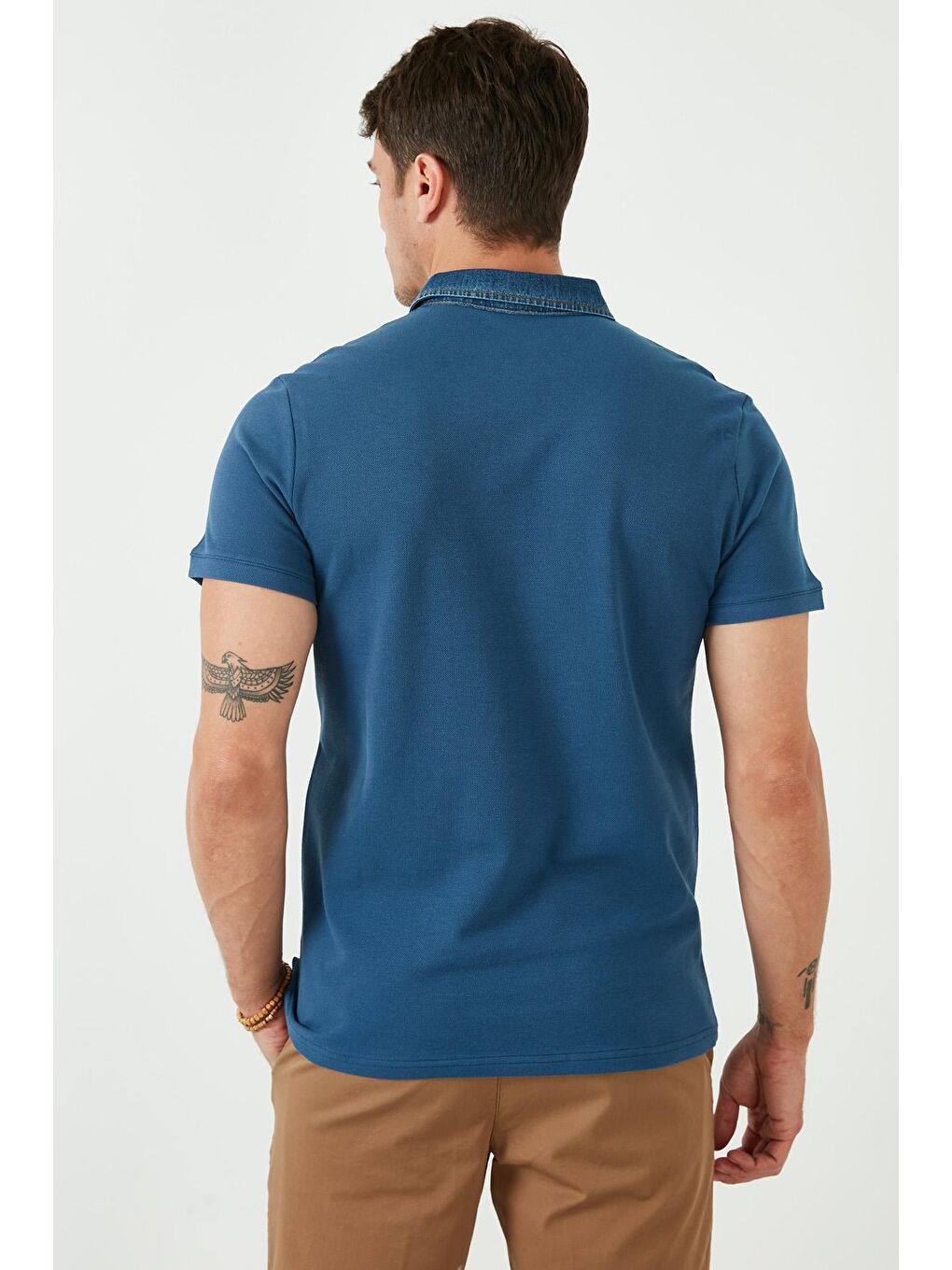 Buratti İndigo % 100 Pamuk Düğmeli Regular Fit Polo T Shirt 5902134 - 4