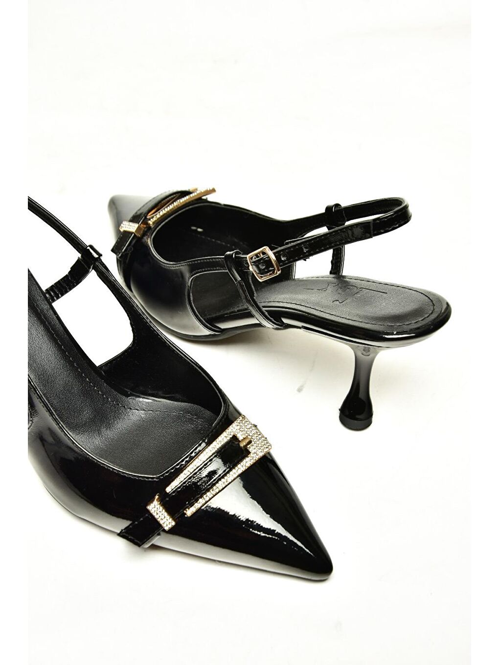 U6760514 Siyah Kadın Topuklu Ayakkabı-2