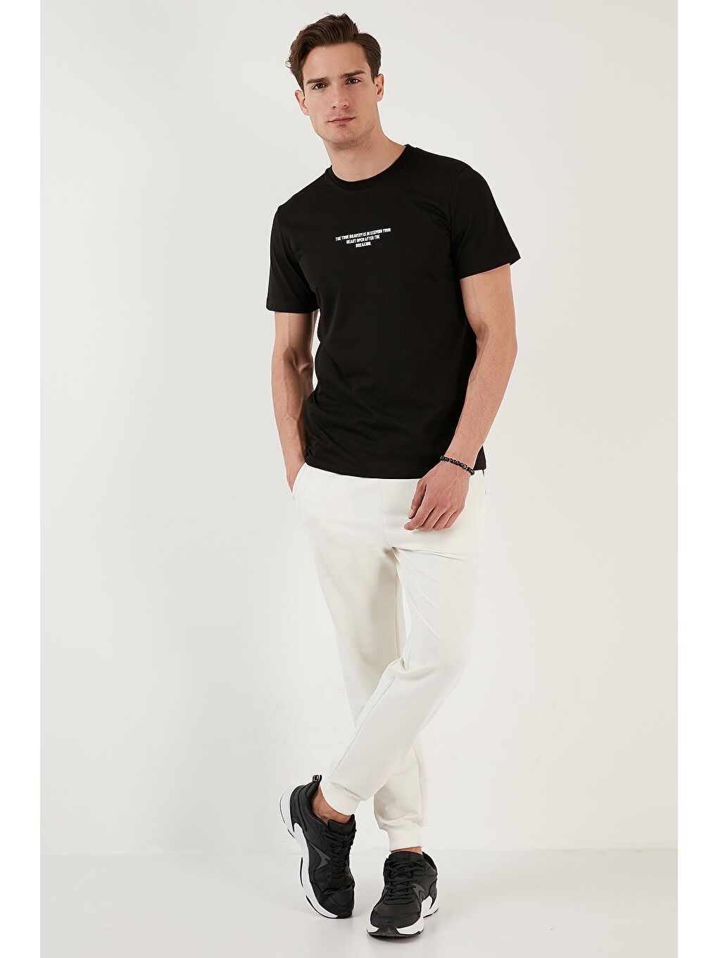 Buratti Siyah % 100 Pamuk Regular Fit Bisiklet Yaka T Shirt 5902624 - 3