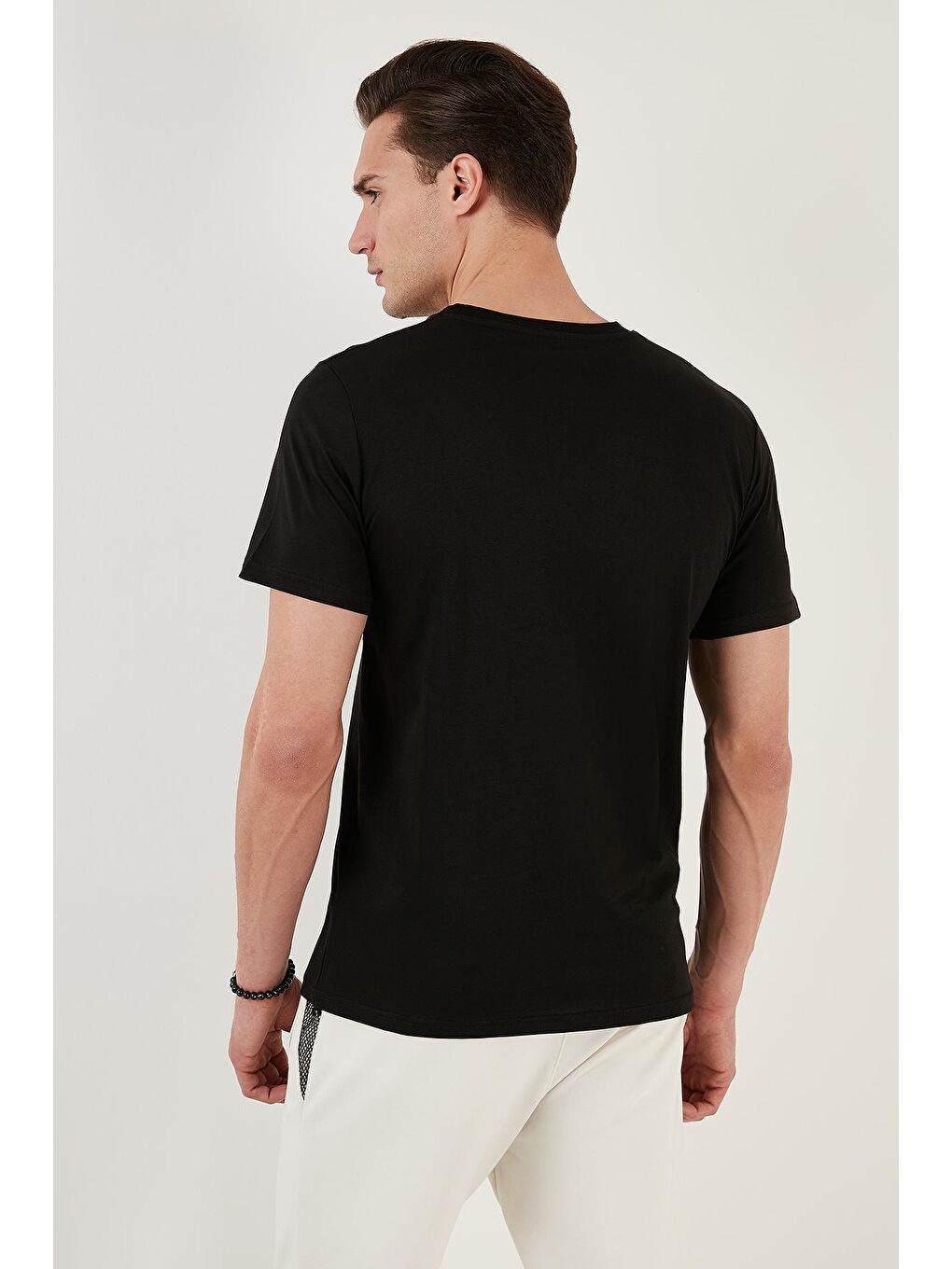 Buratti Siyah % 100 Pamuk Regular Fit Bisiklet Yaka T Shirt 5902624 - 4