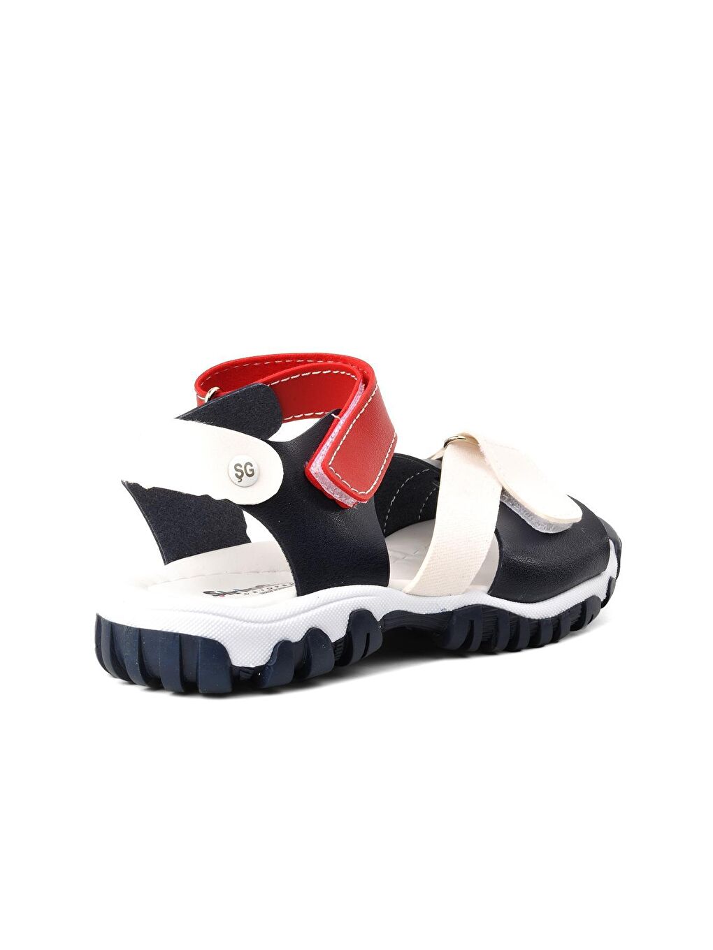 Şr60 Lacivert-Beyaz-Kırmızı Erkek Çocuk Comfort Sandalet-3