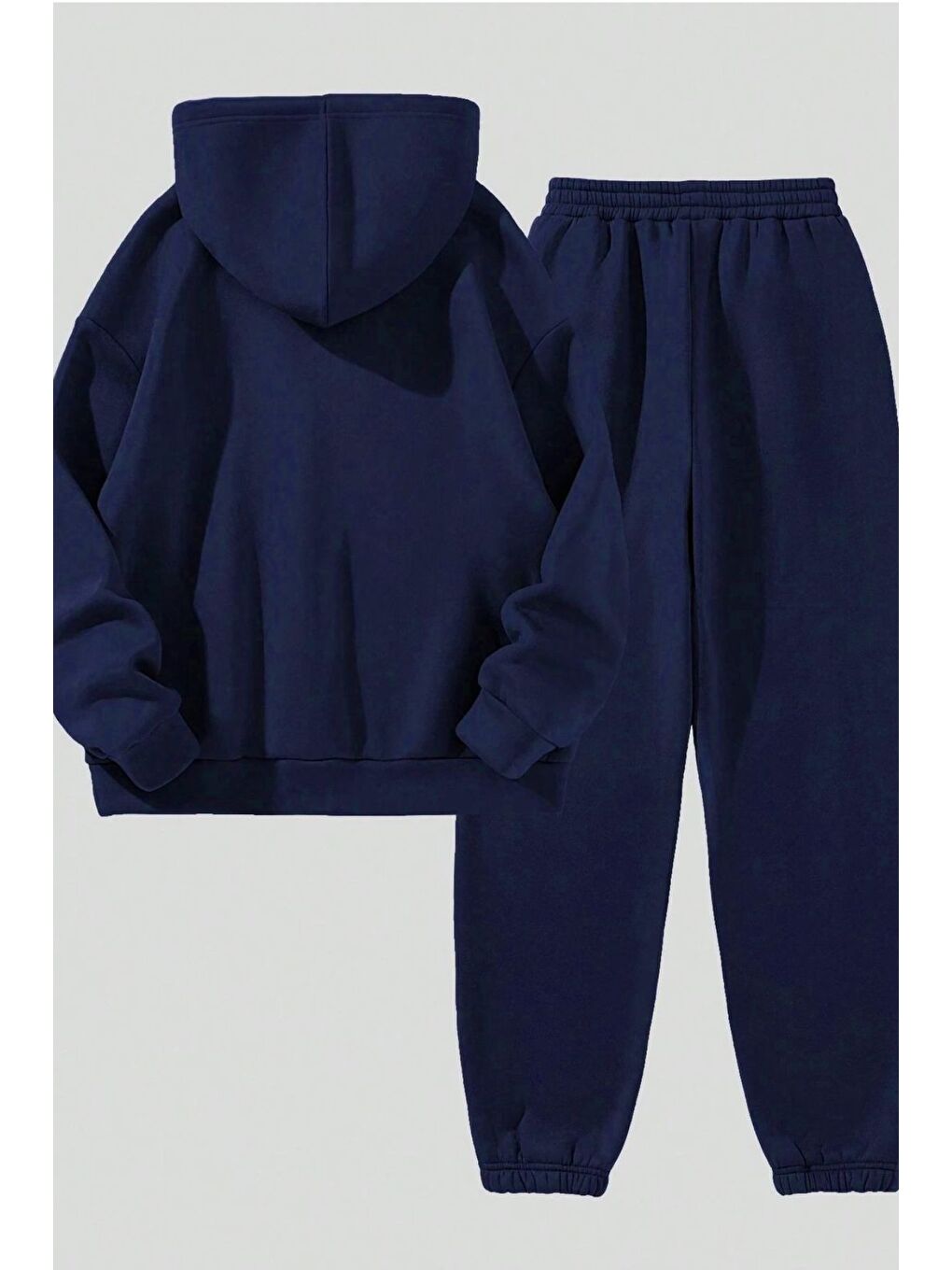 Kadın Lacivert Olso Baskılı Kapüşonlu Alt Üst Eşofman Takım-1