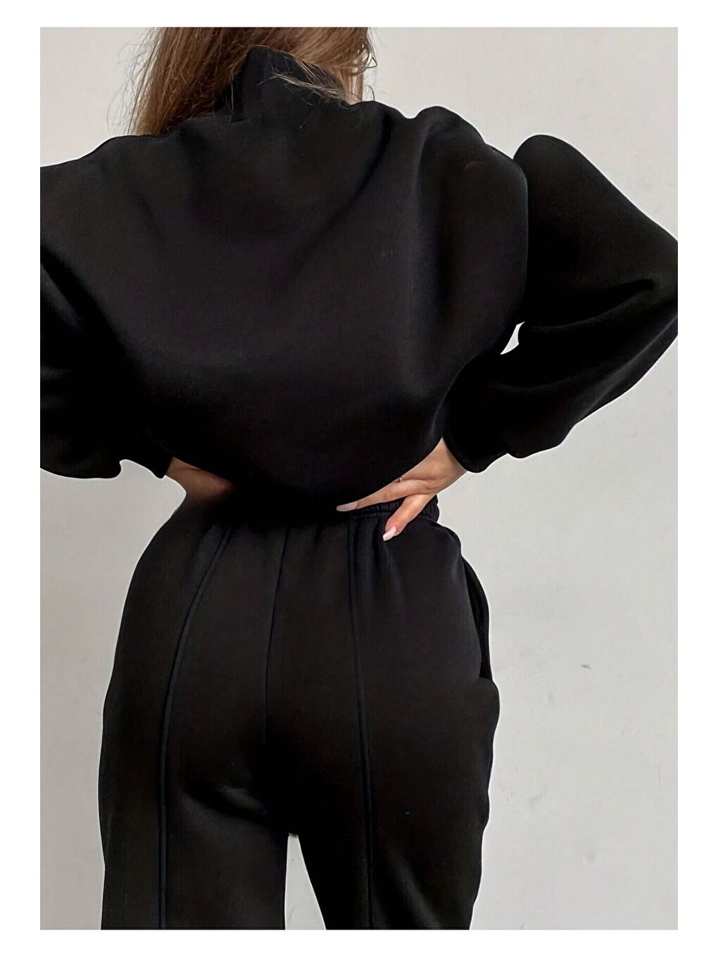 Kadın Siyah Storm Baby Baskılı Alt Üst Eşofman Takımı-3