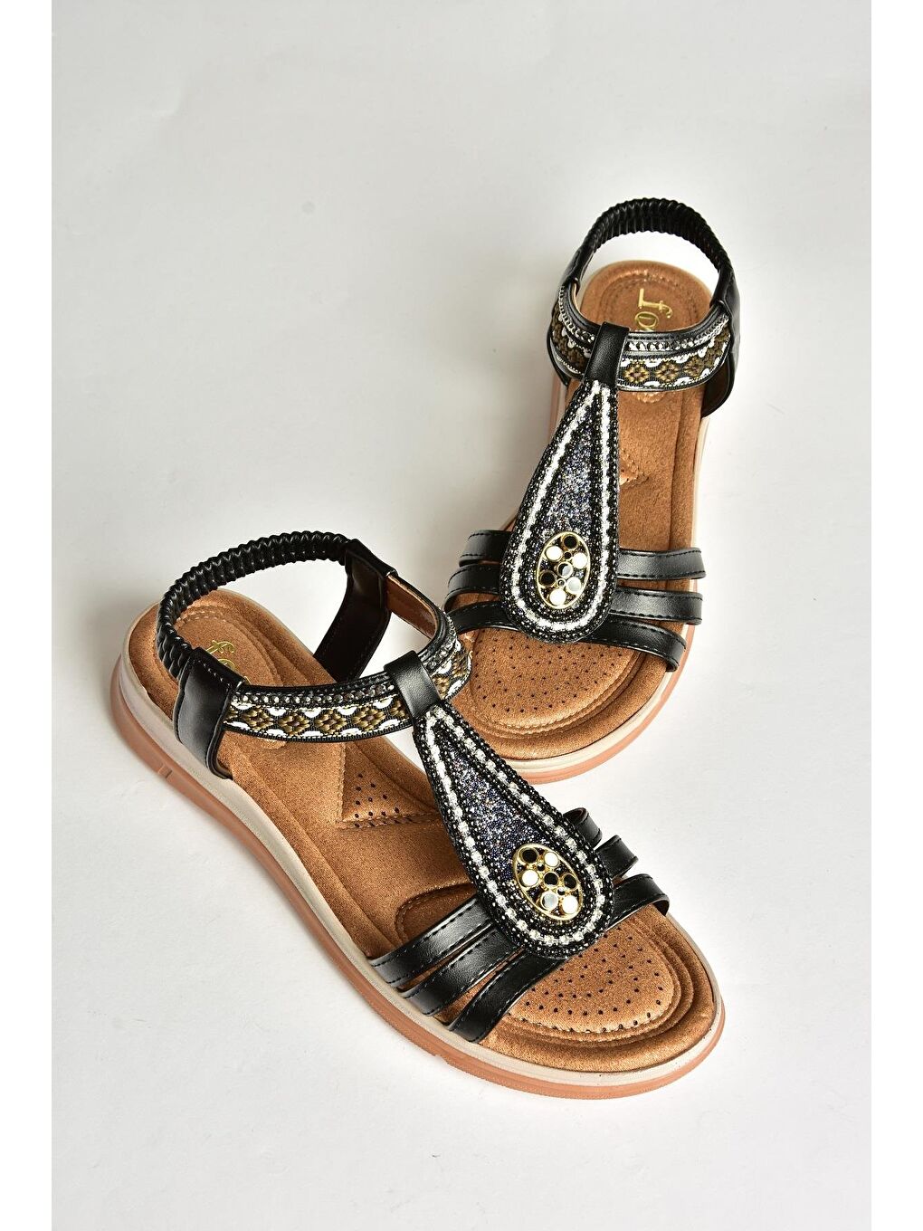 U2586137 Siyah Kadın Sandalet-2