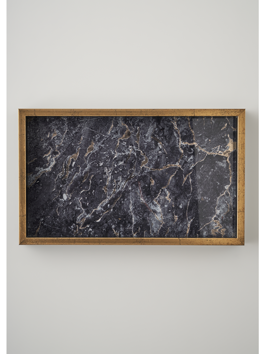 Marmo Dekoratif Cam Tepsi Siyah (22x37 Cm)-4