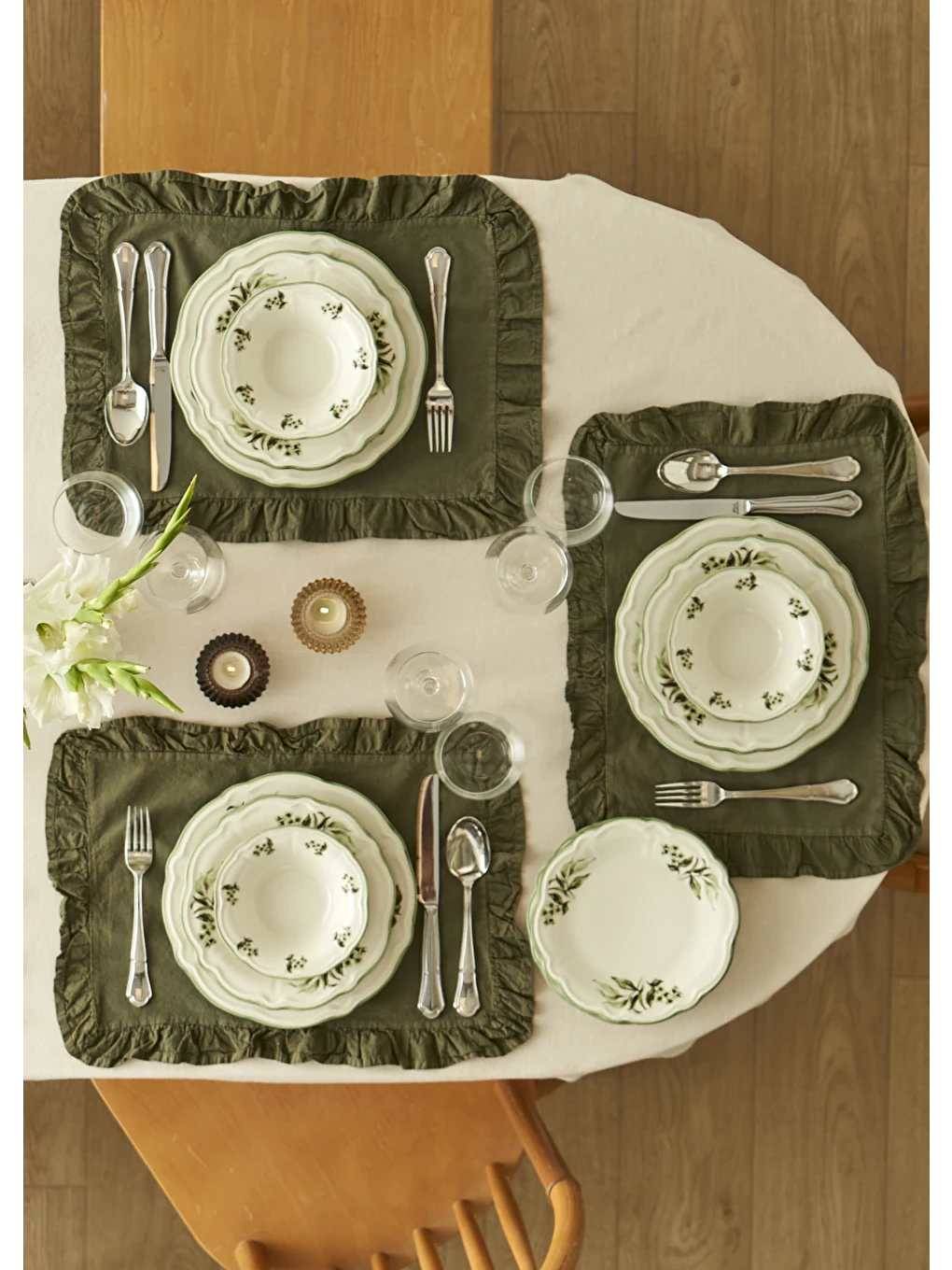 Julia Stoneware 24 Parça 6 Kişilik Yemek Takımı Yeşil-4