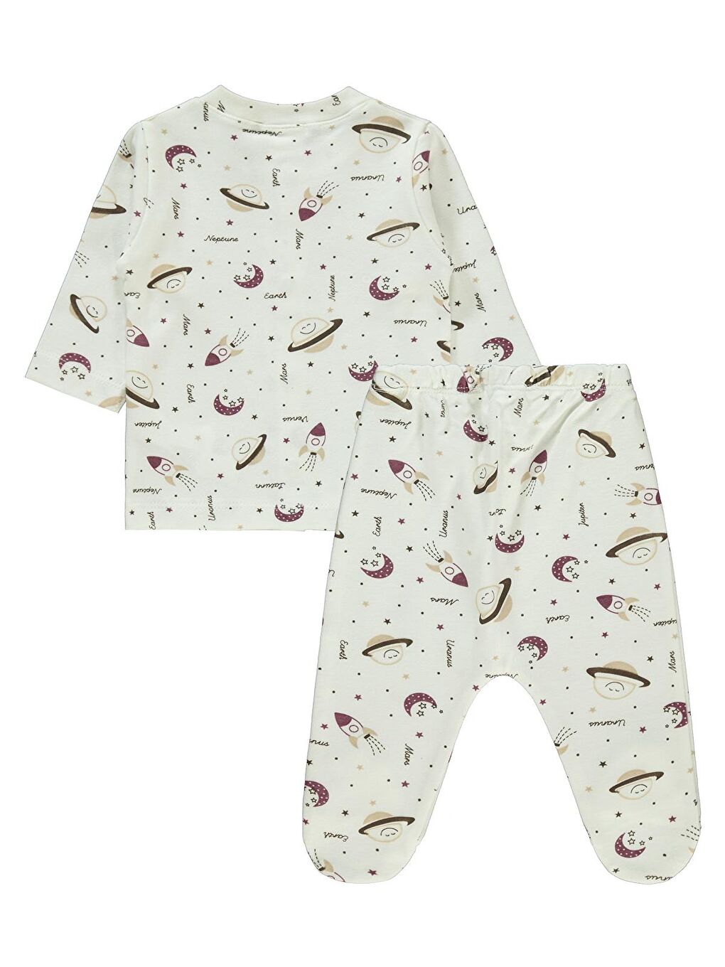 Civil Kahverengi Baby Erkek Bebek Pijama Takımı 1-6 Ay Kahve - 1