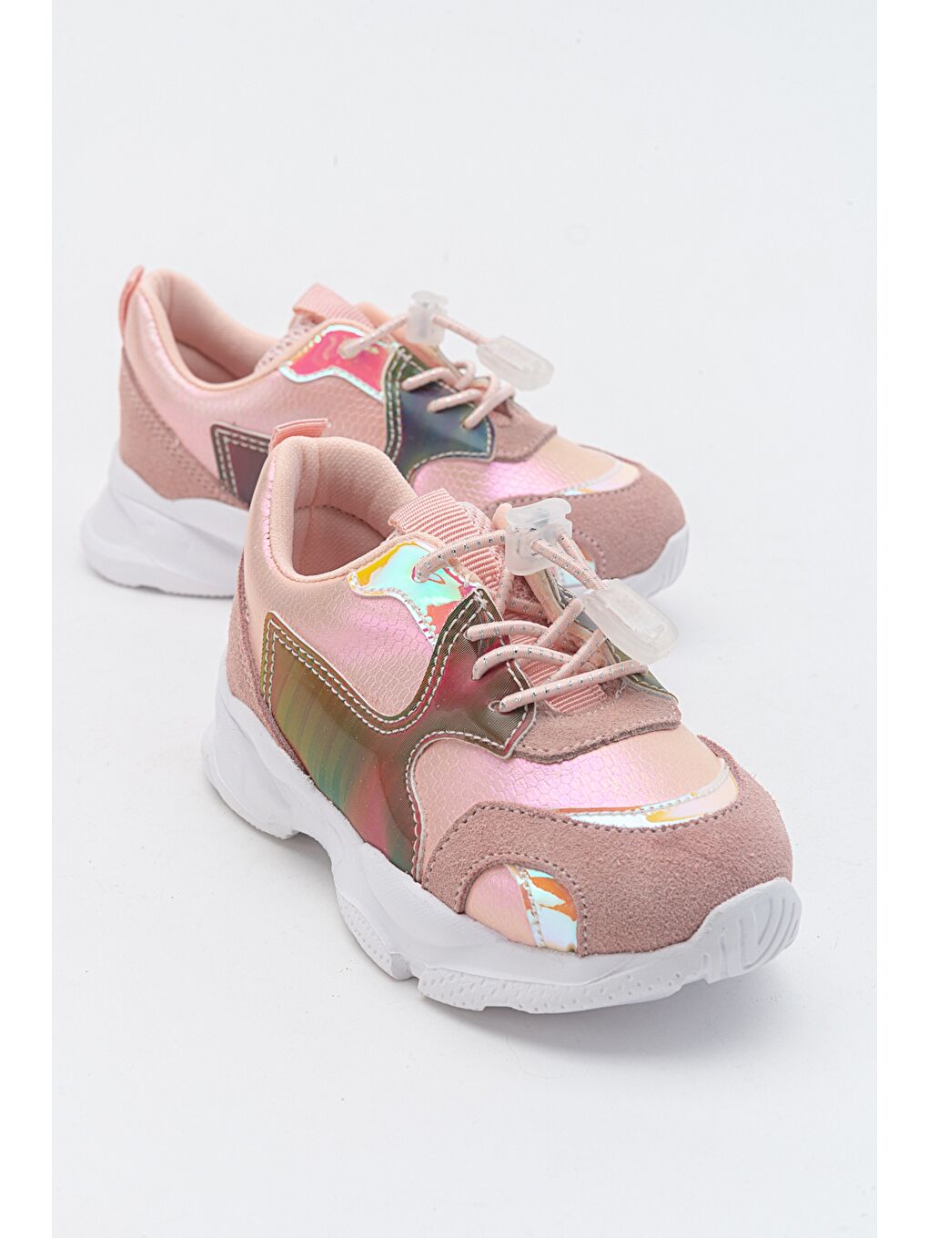 Pembe Kız Çocuk Pudra Hakiki Deri Spor Ayakkabı