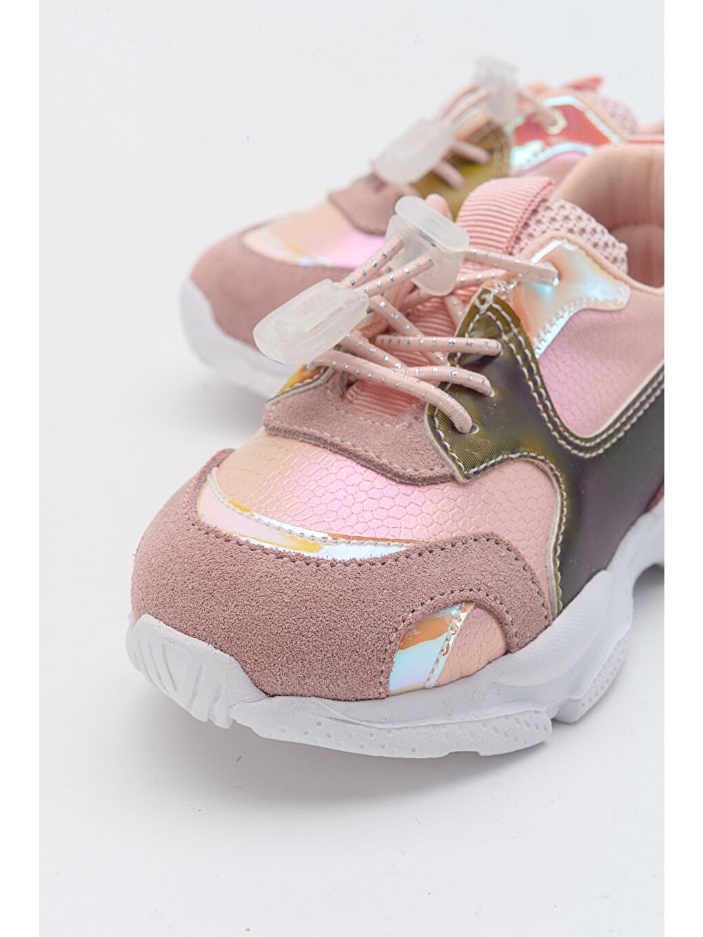 Pembe Kız Çocuk Pudra Hakiki Deri Spor Ayakkabı-1