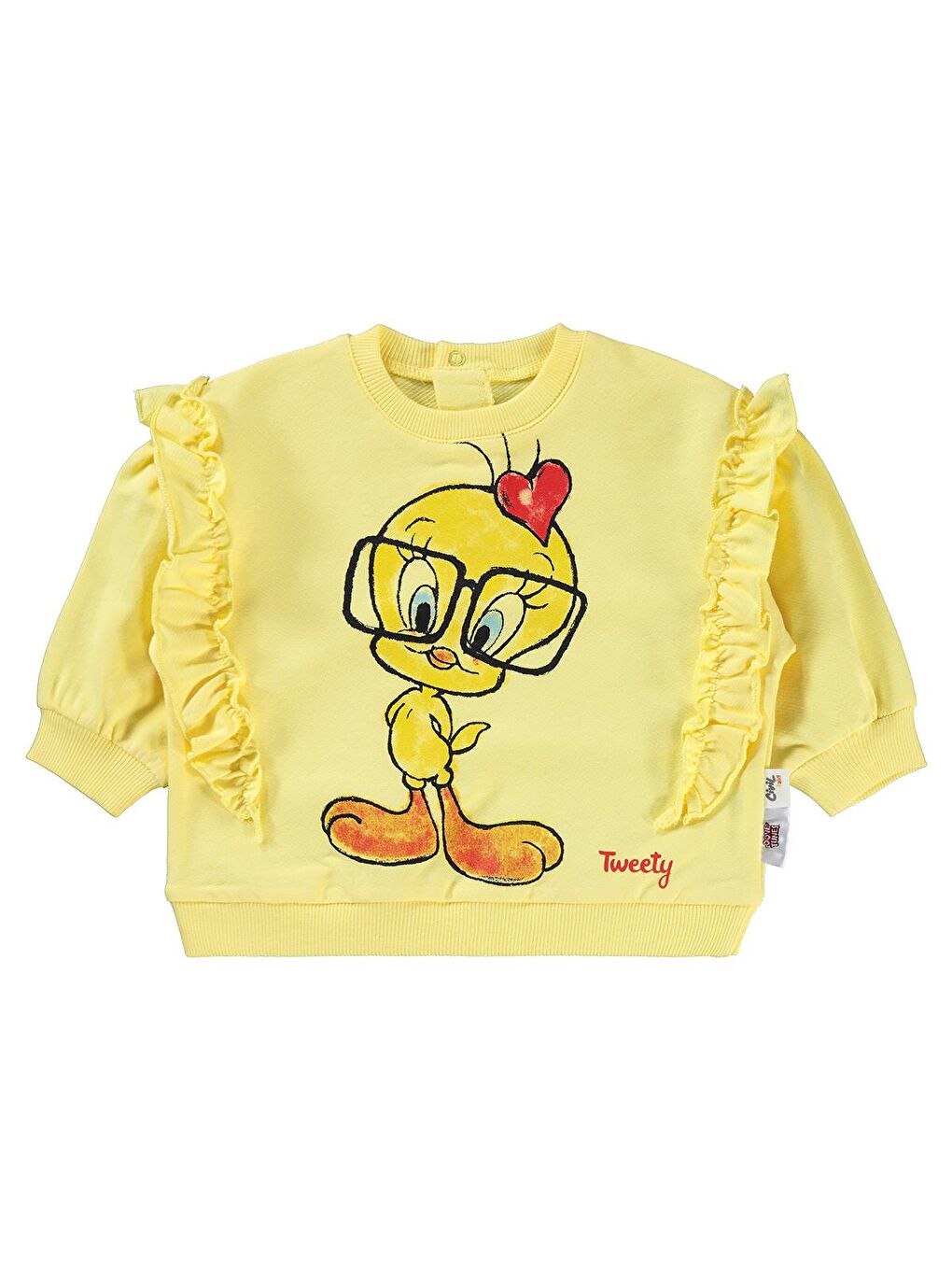 Civil Açık Sarı Tweety Kız Bebek Sweatshirt 6-18 Ay Açık Sarı