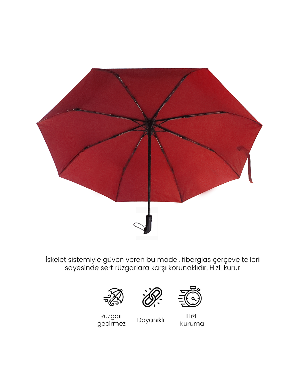 Moods Up Premium Bordo Otomatik Şemsiye-6