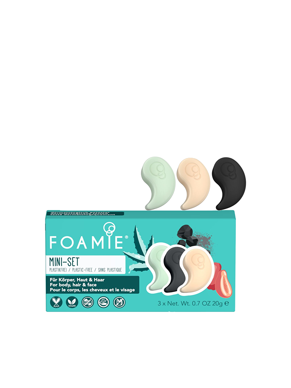 Foamie Renksiz Mini Set Travel Size Shampoo Bar