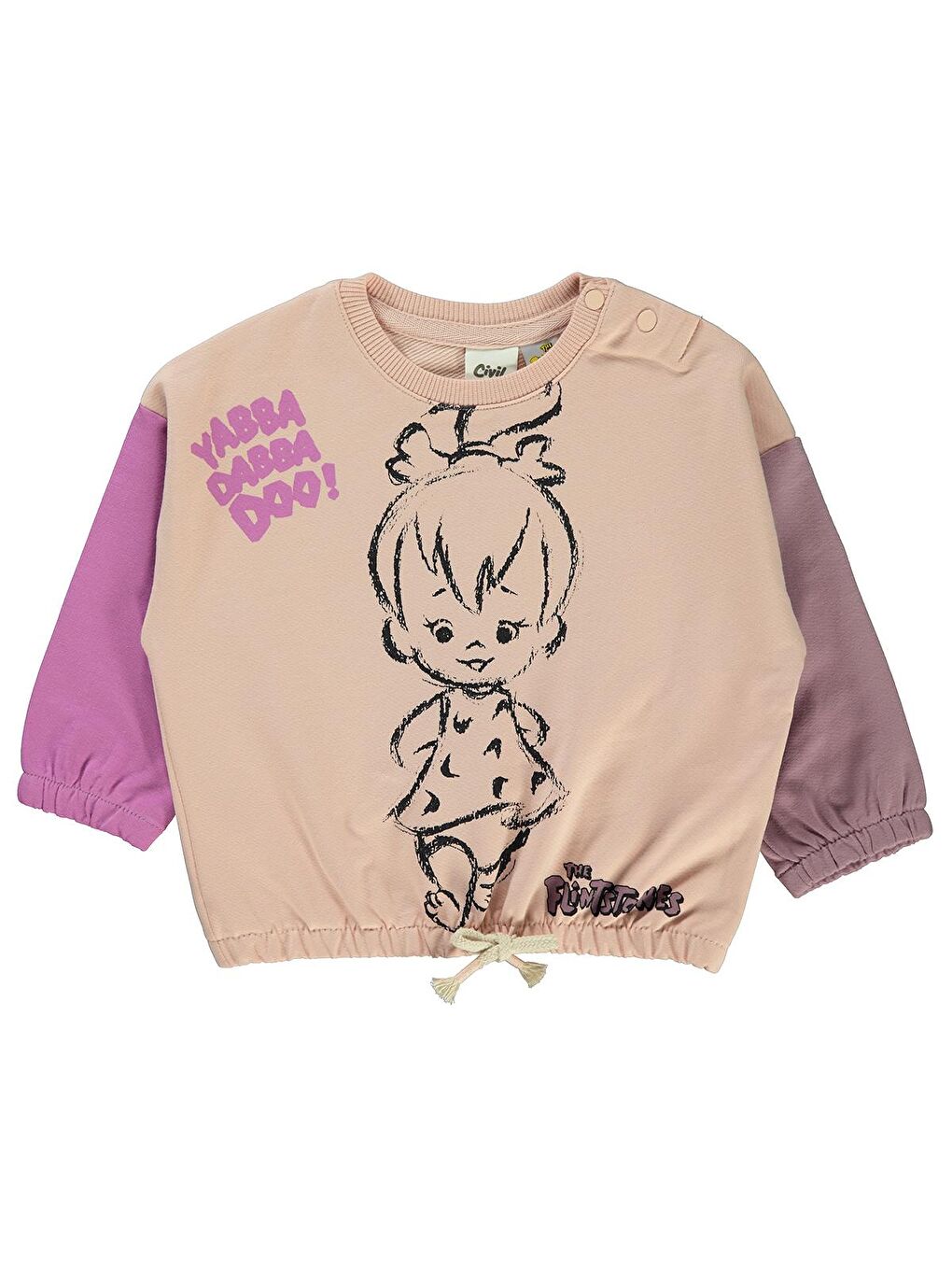 Civil Pembe Baby Kız Bebek Sweatshirt 6-18 Ay Pudra