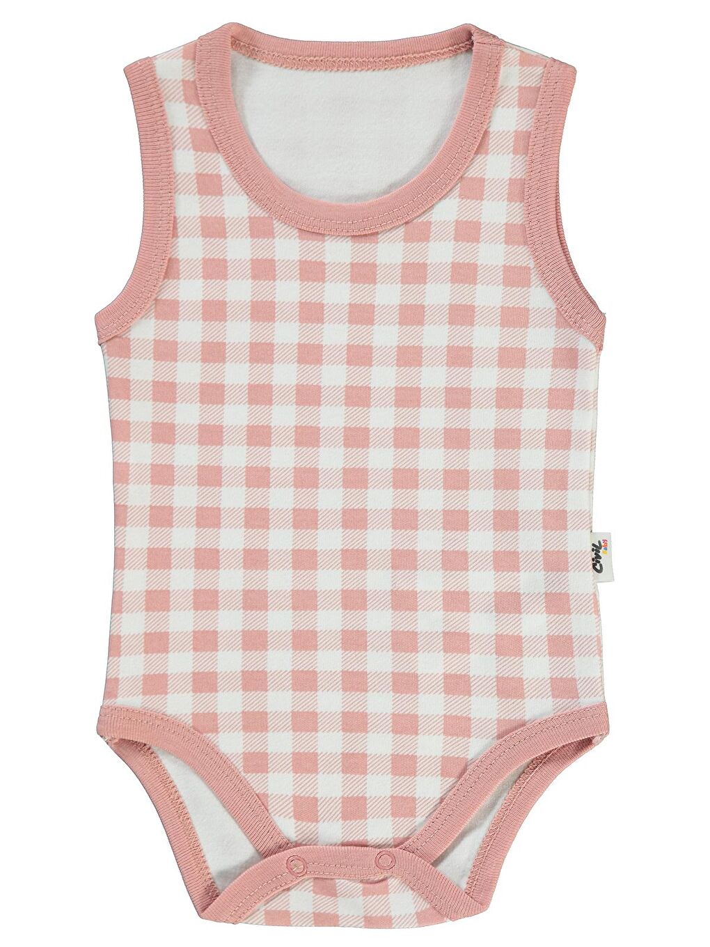 Civil Pembe Baby Kız Bebek Çıtçıtlı Badi 1-18 Ay Pudra