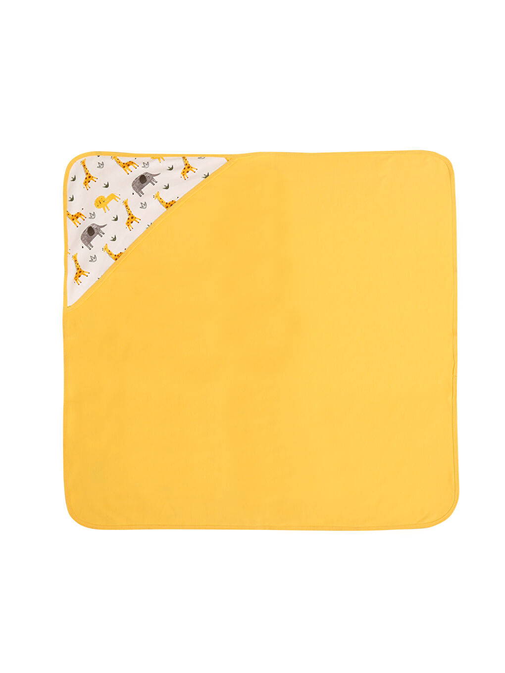Sarı Baskılı Pamuklu Erkek Bebek Battaniye-1
