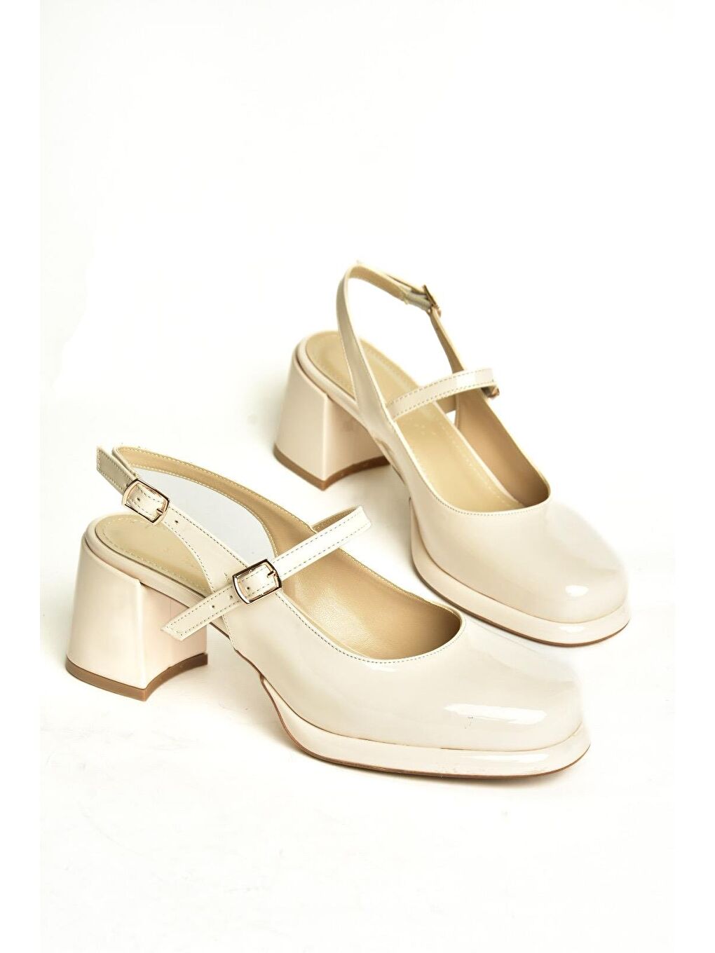 Bej U8209300 Ten Kadın Topuklu Ayakkabı-2