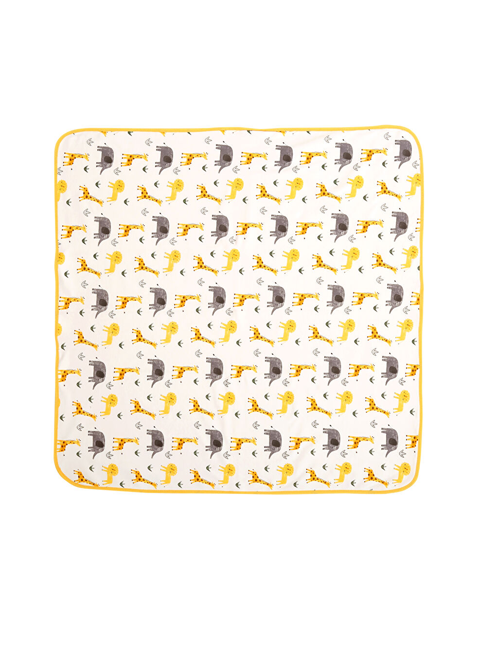 Sarı Baskılı Pamuklu Erkek Bebek Battaniye-2