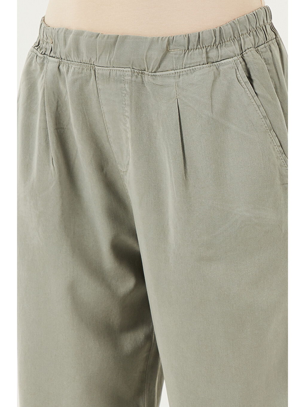 Haki Slim Fit Normal Bel Boru Paça Pantolon 668yp5372-3