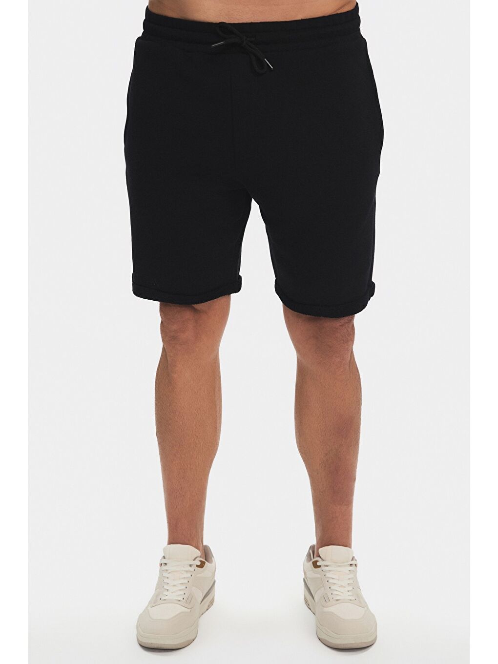 Siyah Erkek Oversize Şort Takım-4